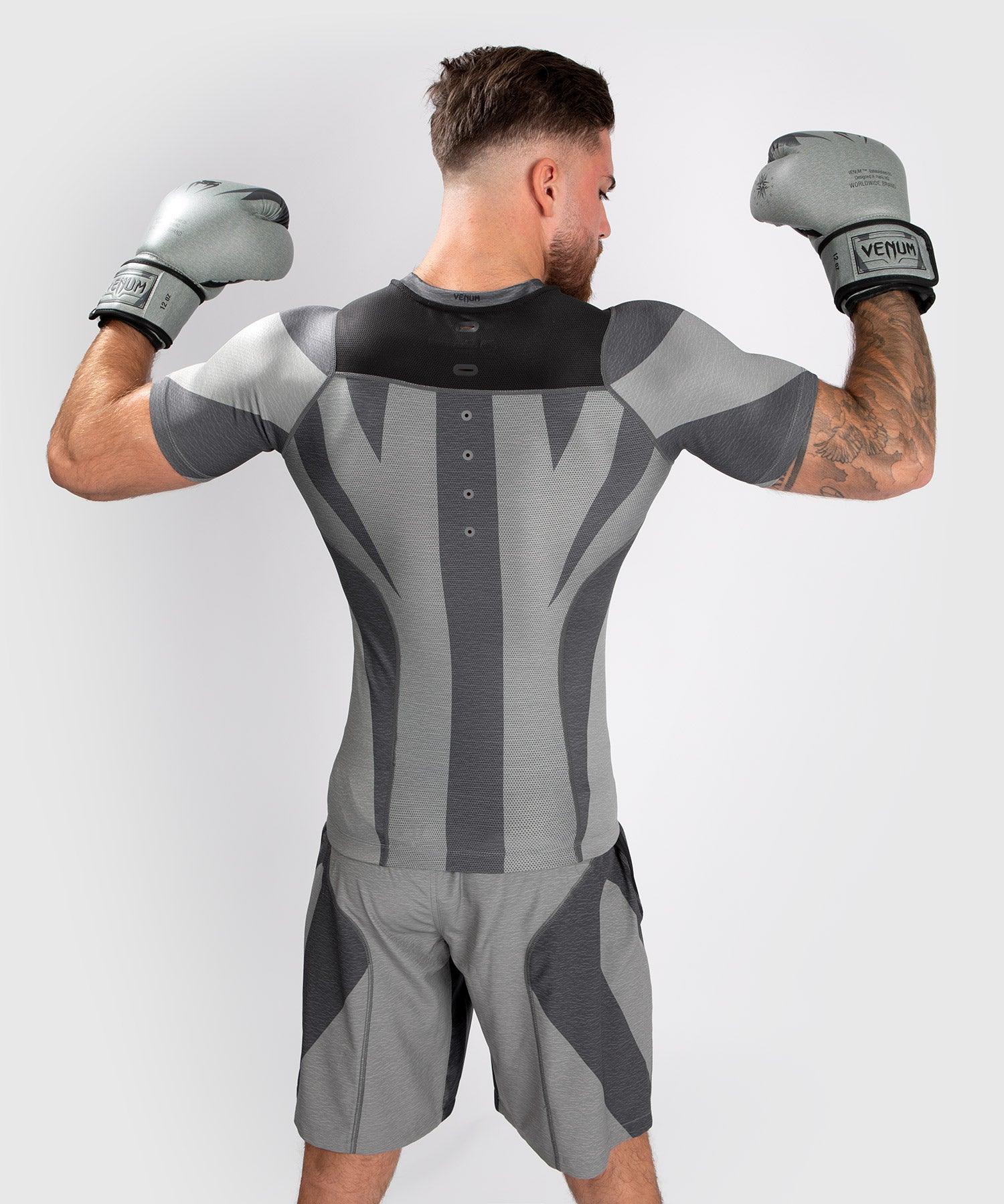 Venum Stone Rashguard Short Sleeve MMA BJJ Training Shirt - Mineral Green for Grappling, MMA & Brazilian Jiu-Jitsu Workouts