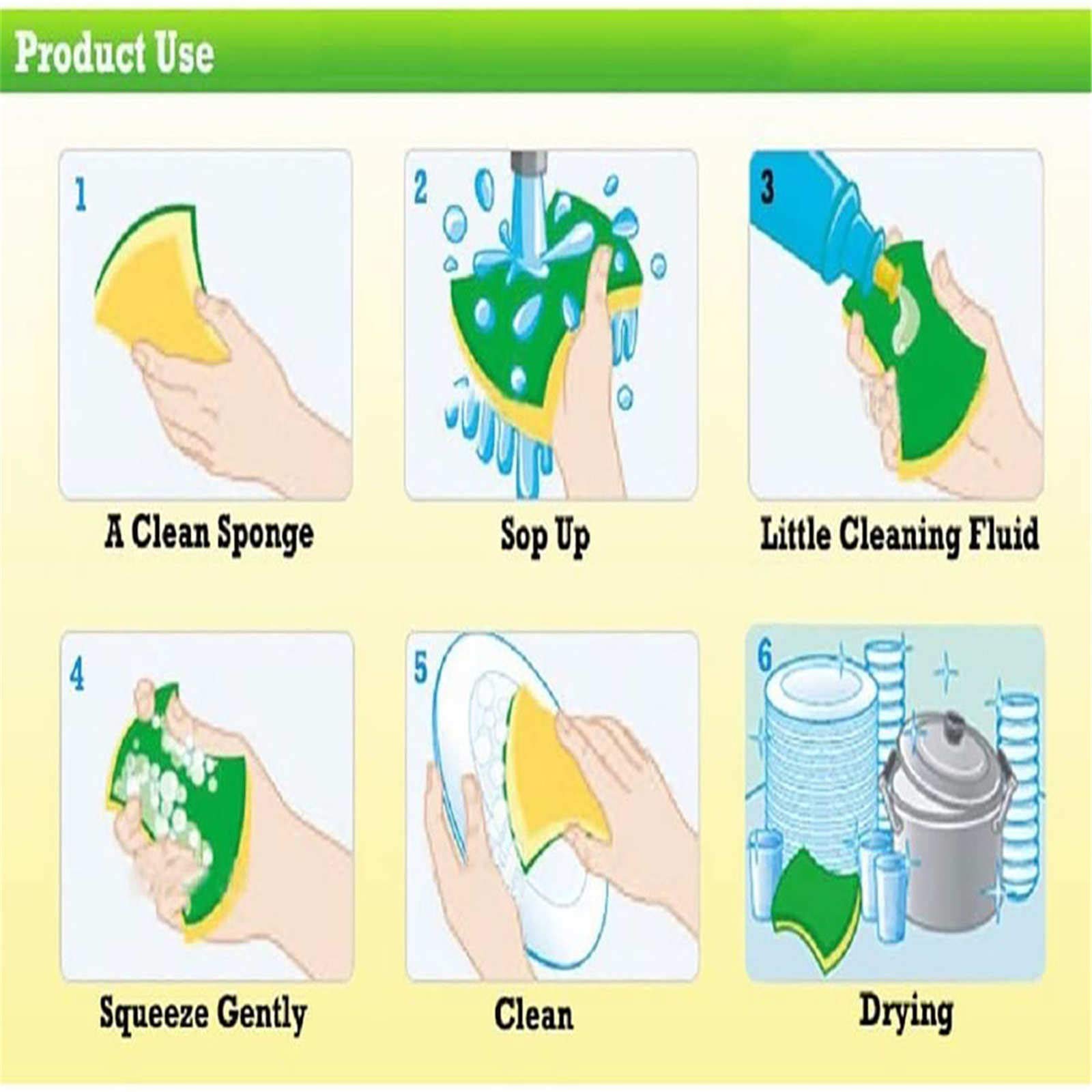Eco-Friendly Non-Scratch Kitchen Cleaning Sponges - 20 Pack Dish Scrub Sponges for Pots, Pans & Dishes | Gentle on Cookware & Perfect for Daily Dishwashing