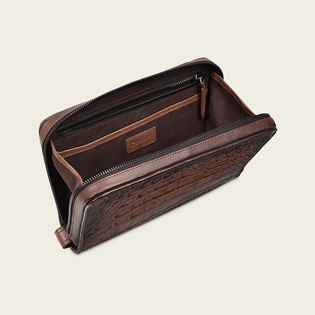 Luxury BOC00AL Cuadra Chocolate Alligator Leather Handbag for Women - Perfect for Evening Parties, Weddings & Special Occasions