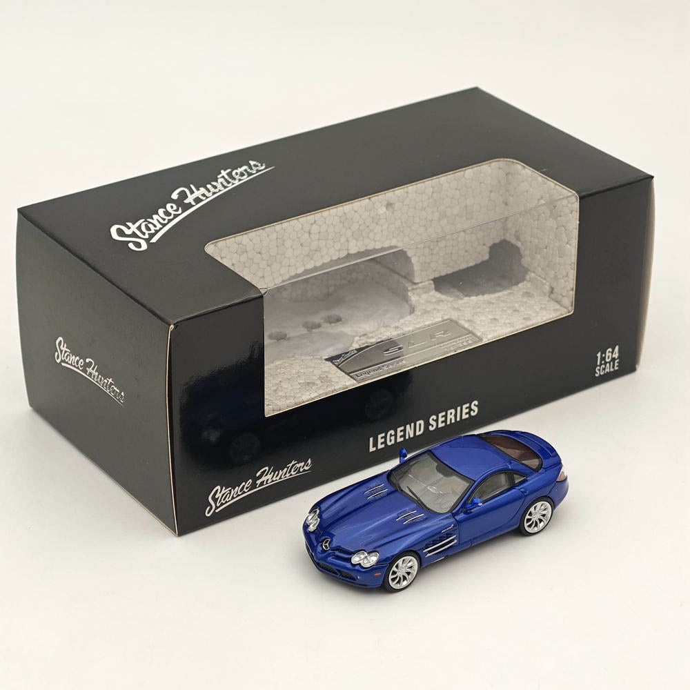 1/64 Stance Hunters Mercedes-Benz McLaren SLR Blue Diecast Model Car - Legend Series VHTF - Collectible Toy for Display, Gifts, and Car Enthusiasts