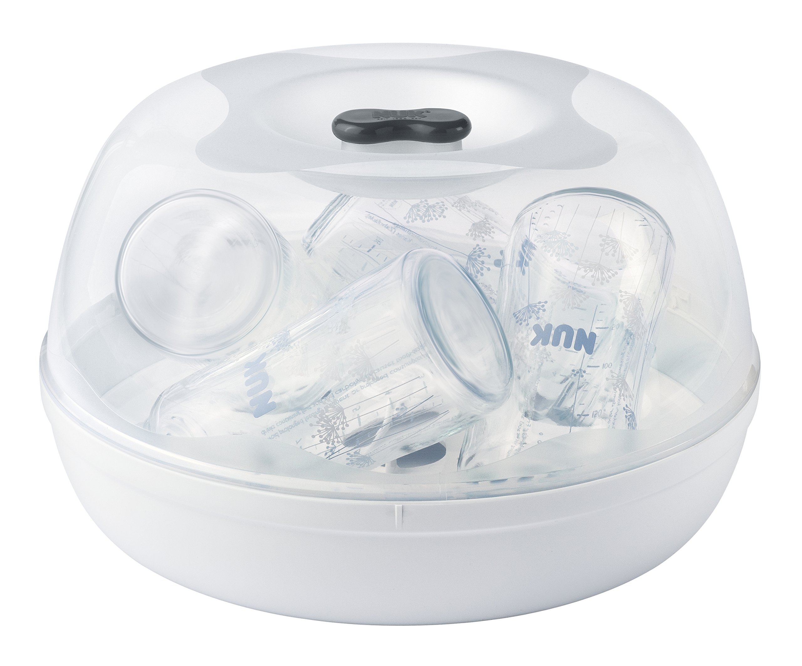 NUK Microwave Steam Sterilizer for Baby Bottles - BPA Free, Fast 5-Minute Sterilization (1 Pack) - Perfect for Travel, Daycare & Home Use