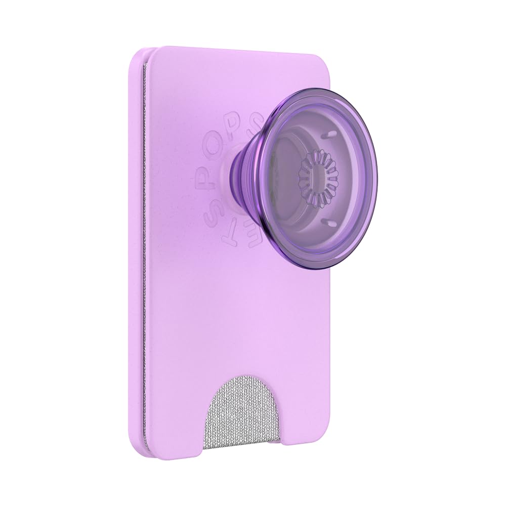 PopSockets MagSafe® Phone Wallet - Expandable Grip & Adapter Ring, Wireless Charging Compatible Card Holder for iPhone (Lavender) | Perfect for Travel, Commuting & Hands-Free Convenience