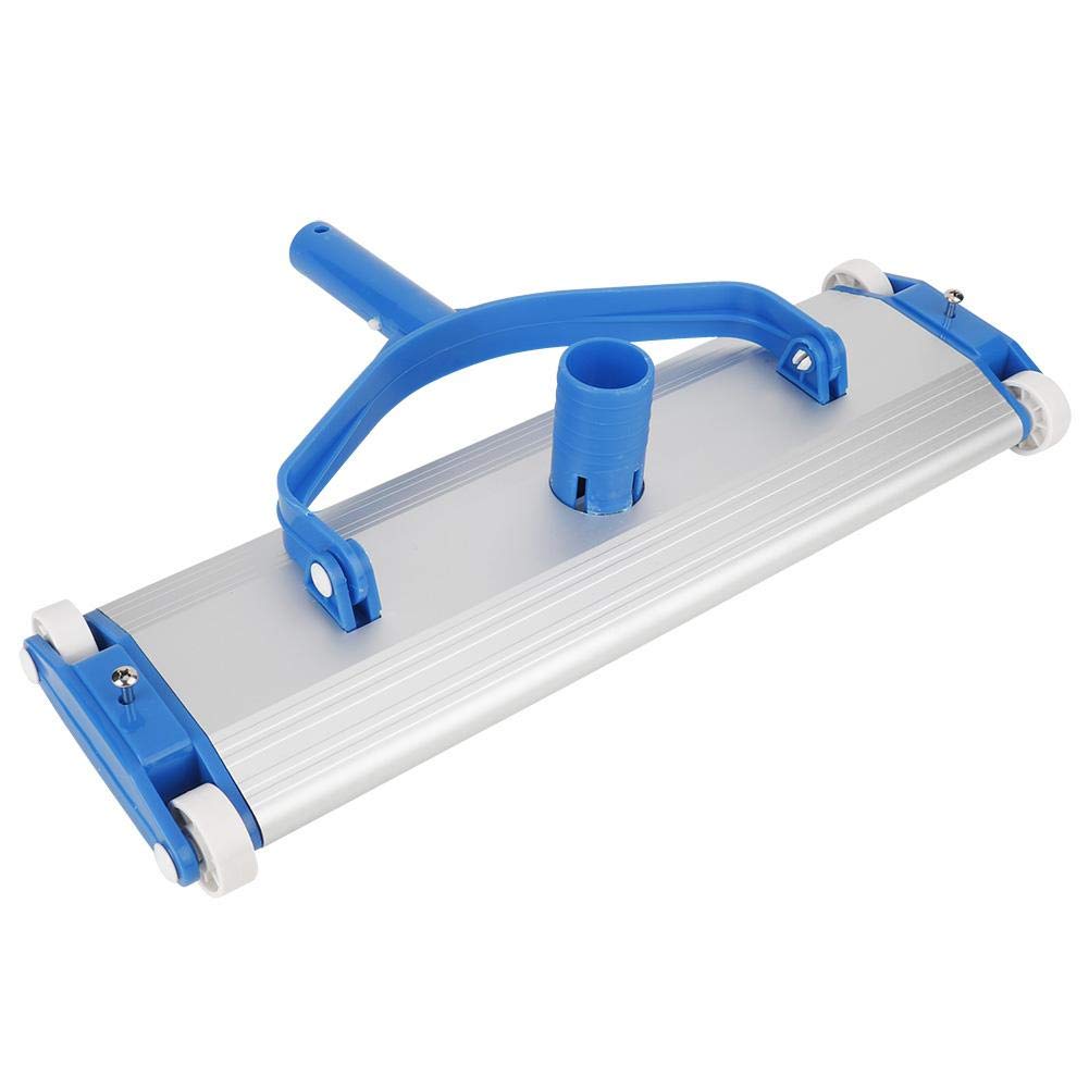 TOPINCN 18 Inch Aluminum Alloy Vacuum Cleaner Brush - Heavy Duty Pool Cleaning Brush with Strong Suction for In-Ground & Above Ground Pools - Perfect for Removing Dirt, Leaves & Debris from Pool Floors & Walls
