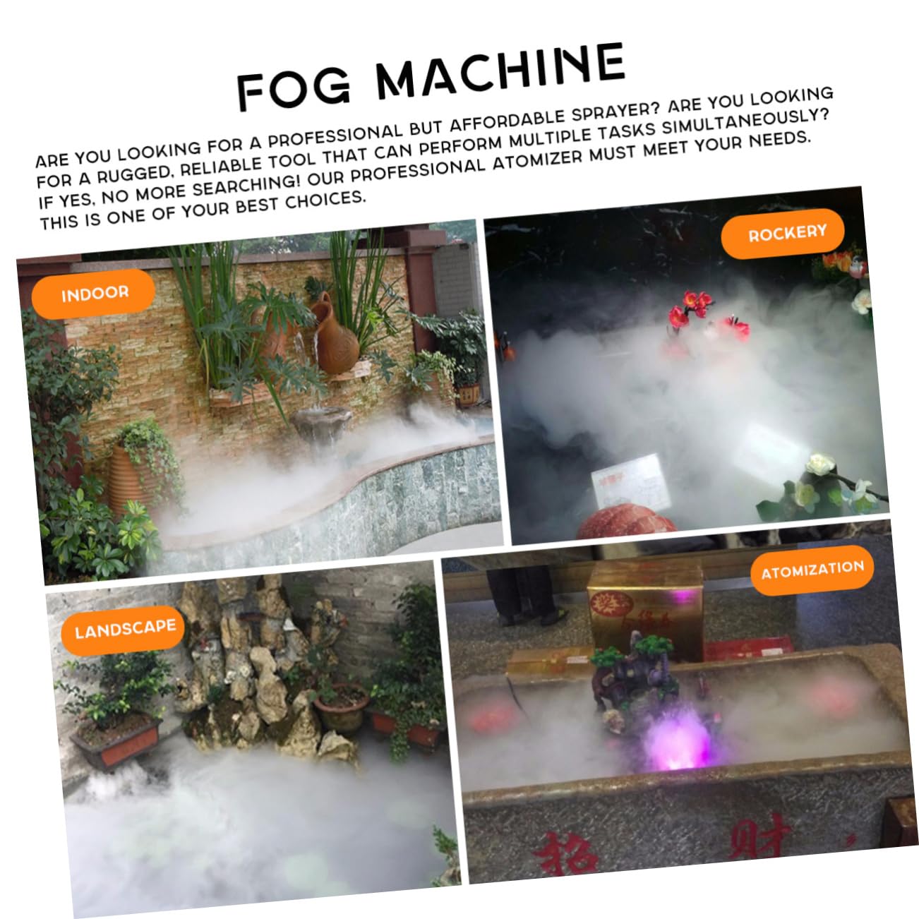 Submersible LED Fog Maker Pump with Fountain Lights for Aquarium & Fish Tank - Mini Water Atomizer with Mist Effect & Decorative Lighting - Perfect for Home Decor, Ponds, and Indoor Water Features