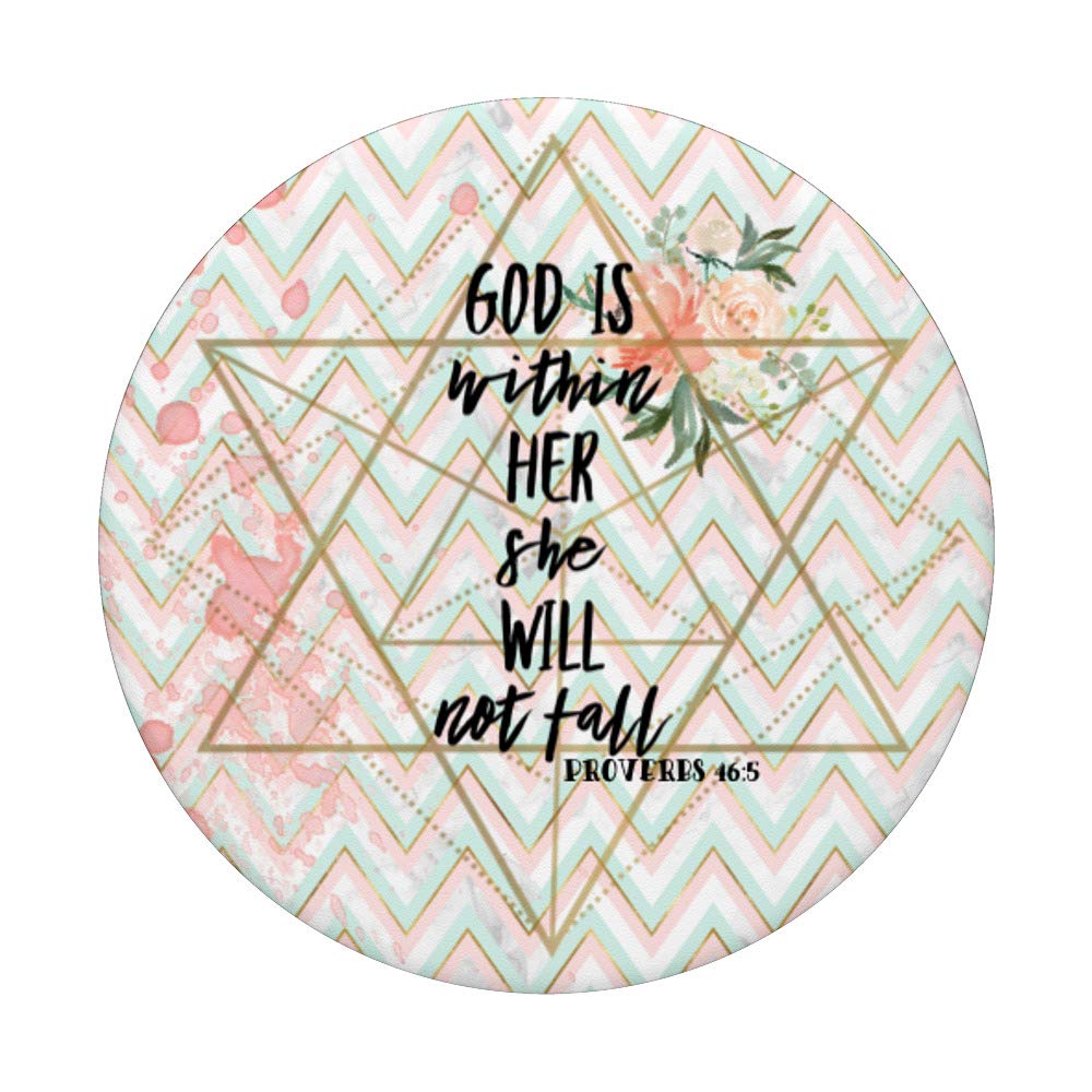 Proverbs 46:5 Bible Verse Rose Marble Floral Print - Inspirational Christian Wall Art for Home, Office & Church Decor