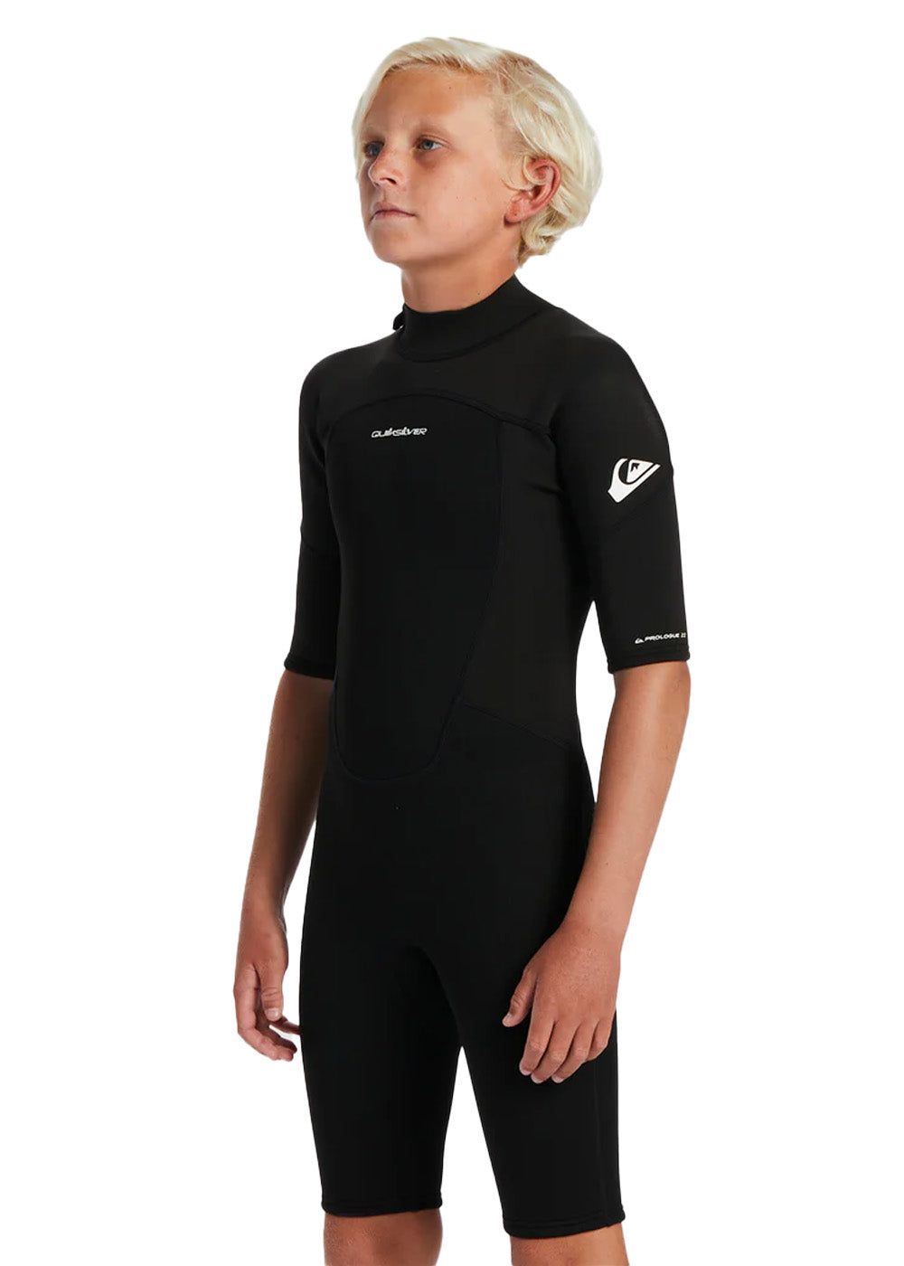 Quiksilver Boys Prologue 2mm FL BZ Spring Suit Wetsuit for Kids - Youth Shorty Wetsuit for Surfing, Swimming & Water Sports | UV Protection & Comfort Fit