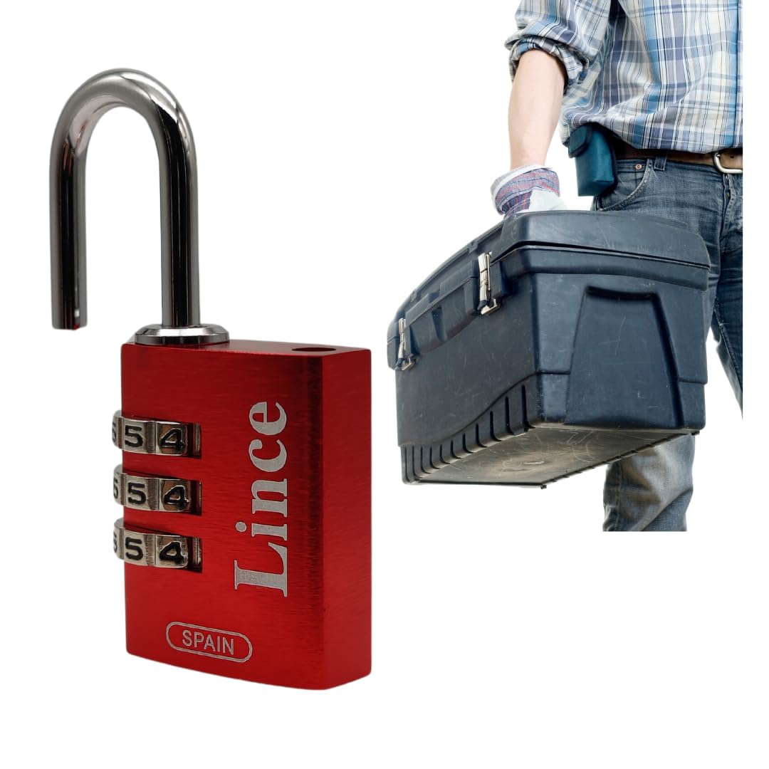 High Security 21025RBL Padlock - Heavy Duty Red Lock for Gates, Storage Units & Toolboxes - Weatherproof & Anti-Theft Protection