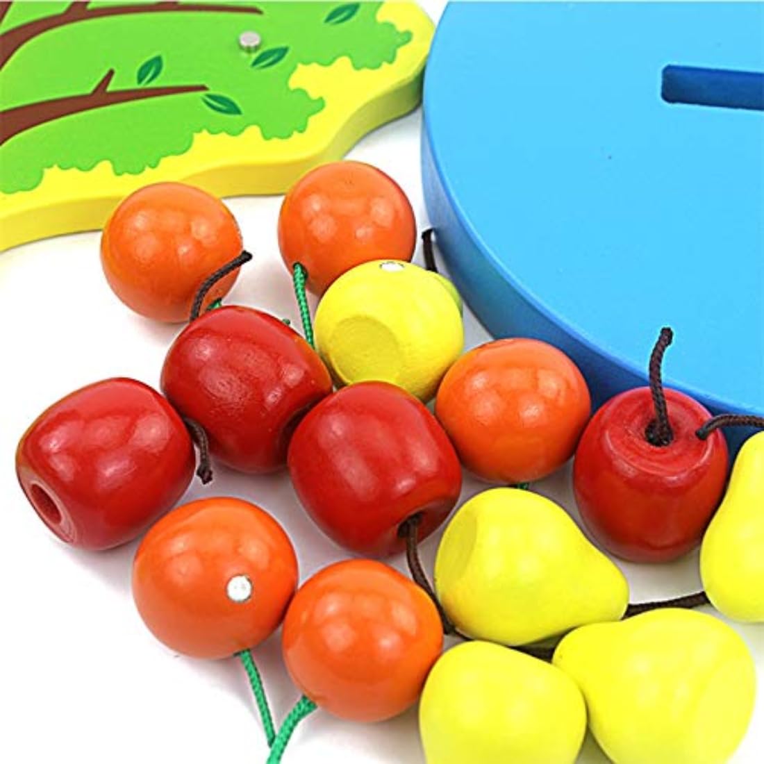 Kids Magnetic Fruit Tree Toy - Educational Geometric Assembling Game for Toddlers, Fun Apple Picking & Fruit Skewers Table Game - Perfect for Preschool Learning & Family Game Night