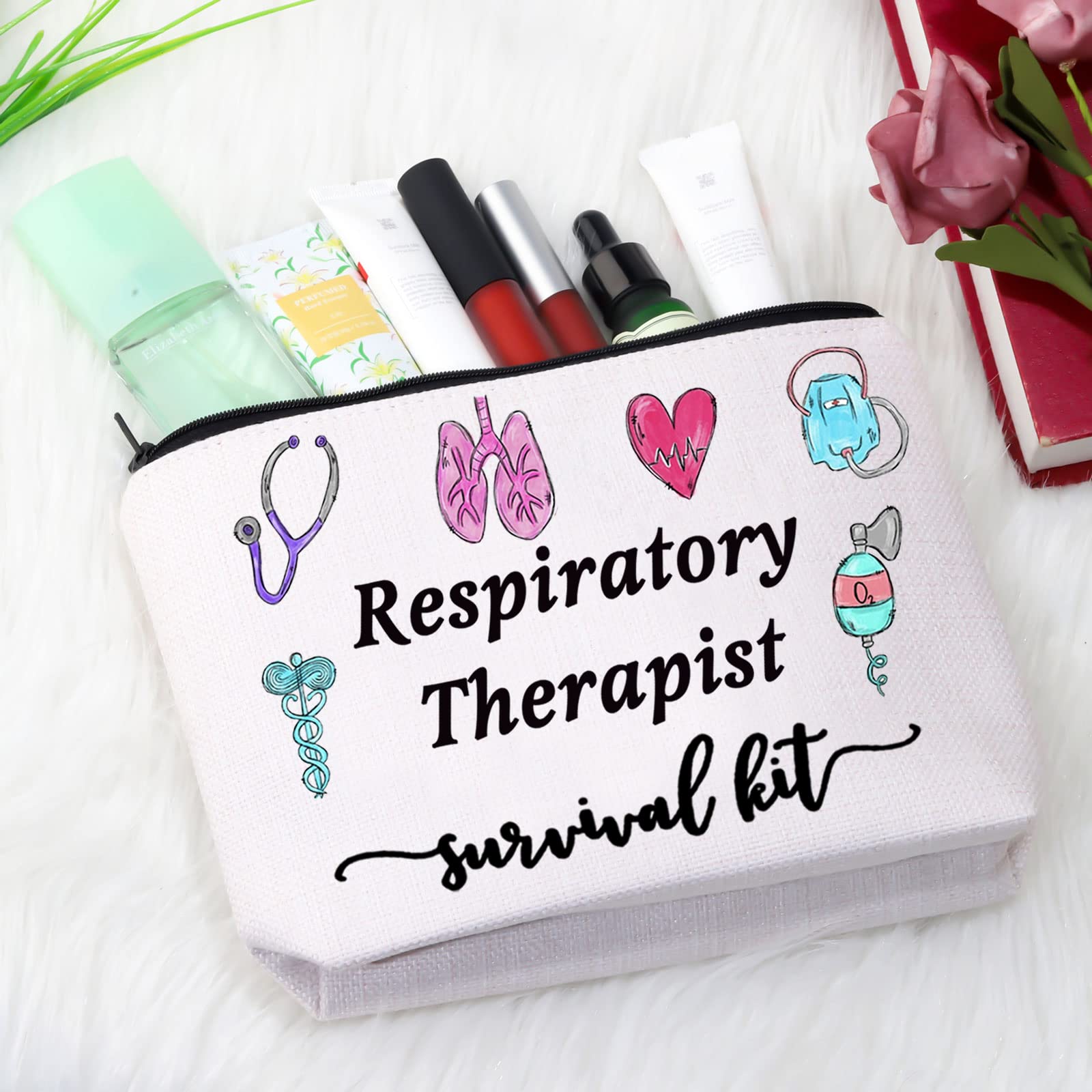 GJTIM Respiratory Therapist Makeup Bag - Essential RT Survival Kit for Graduates & Professionals | Perfect for Clinical Shifts, School & Gifts