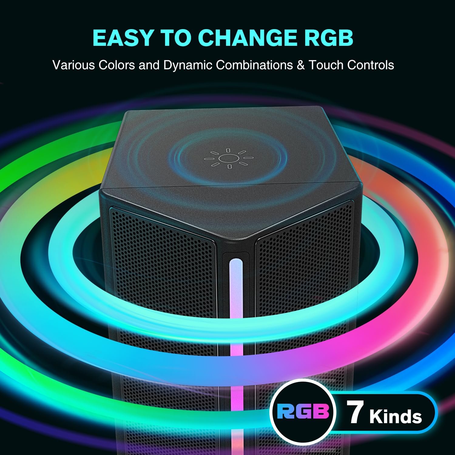 FIFINE RGB Gaming Speaker with USB & 3.5mm Aux - PC Computer Monitor Speakers with Volume Control for Laptop Desktop Projector - Perfect for Gaming, Movies & Music (Ampligame A20)