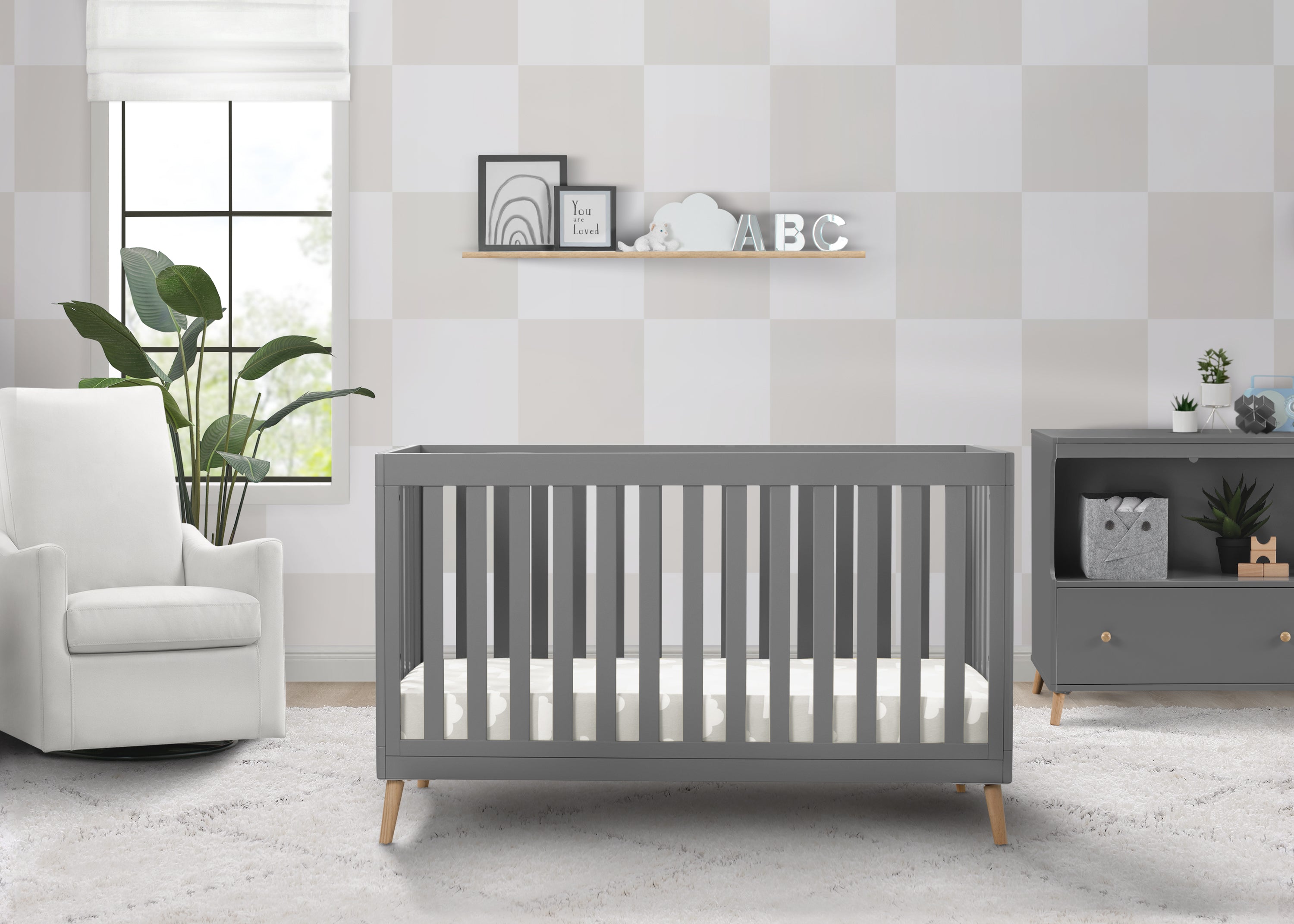 Essex 4-in-1 Convertible Baby Crib - Toddler Bed, Daybed & Full-Size Bed Conversion - Safe Nursery Furniture for Newborns & Kids - Perfect for Bedrooms, Daycare & Guest Rooms
