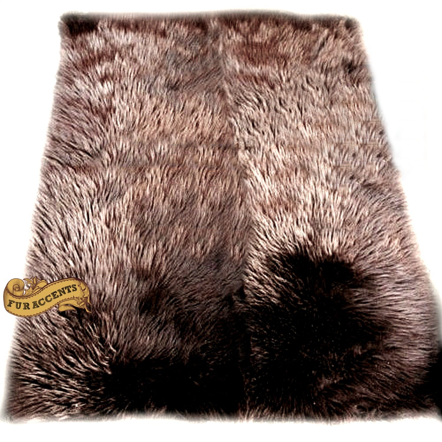 Soft Rectangle Shag Rug for Kids Playroom & Nursery - Faux Fur Shaggy Sheepskin Carpet (2'x4', Chocolate Brown) - Perfect for Play Areas, Bedrooms & Cozy Floor Decor