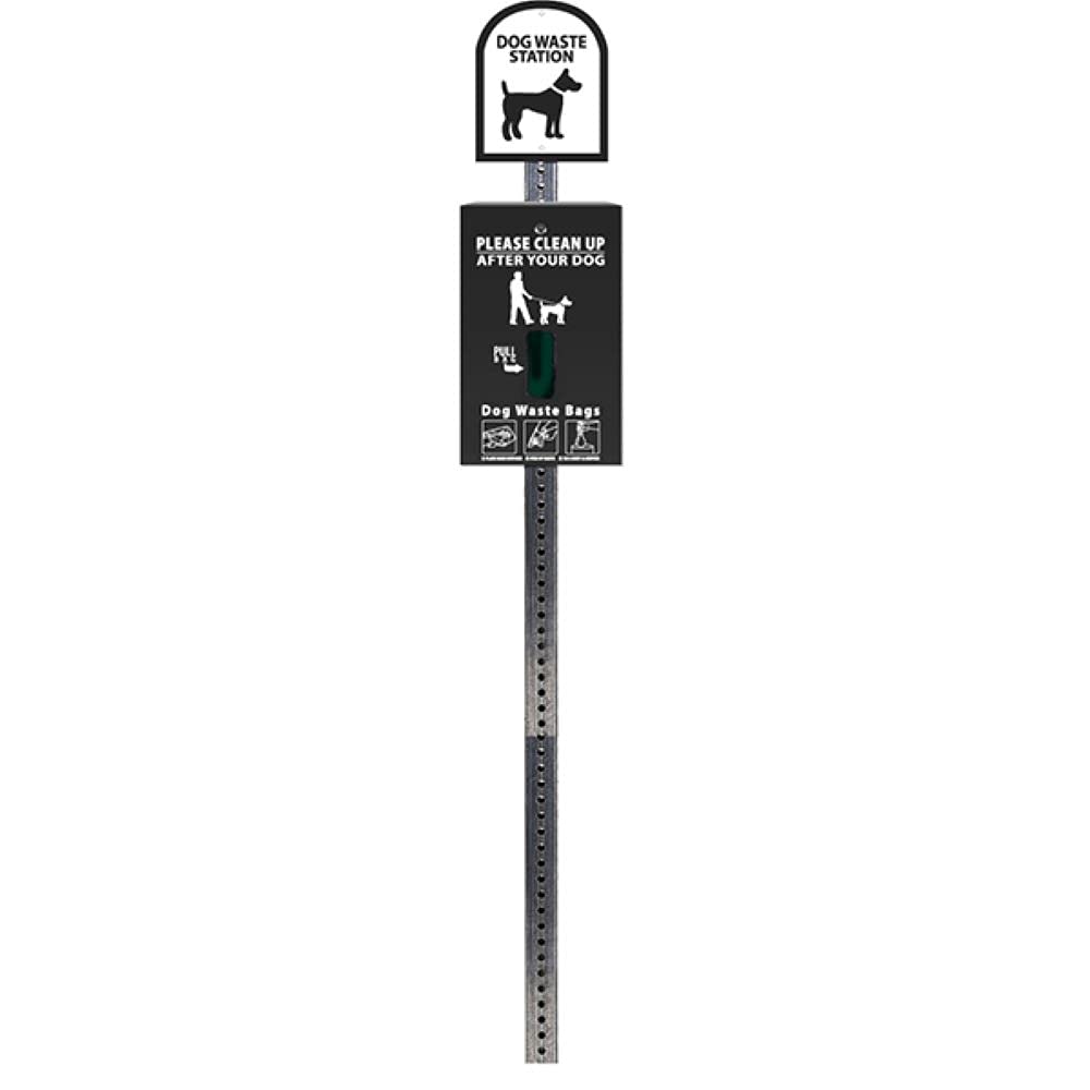 Mini Dog Waste Station with MittN Bag™ System - Portable Poop Bag Dispenser & Holder for Dogs, Black | Ideal for Parks, Backyards & Outdoor Use