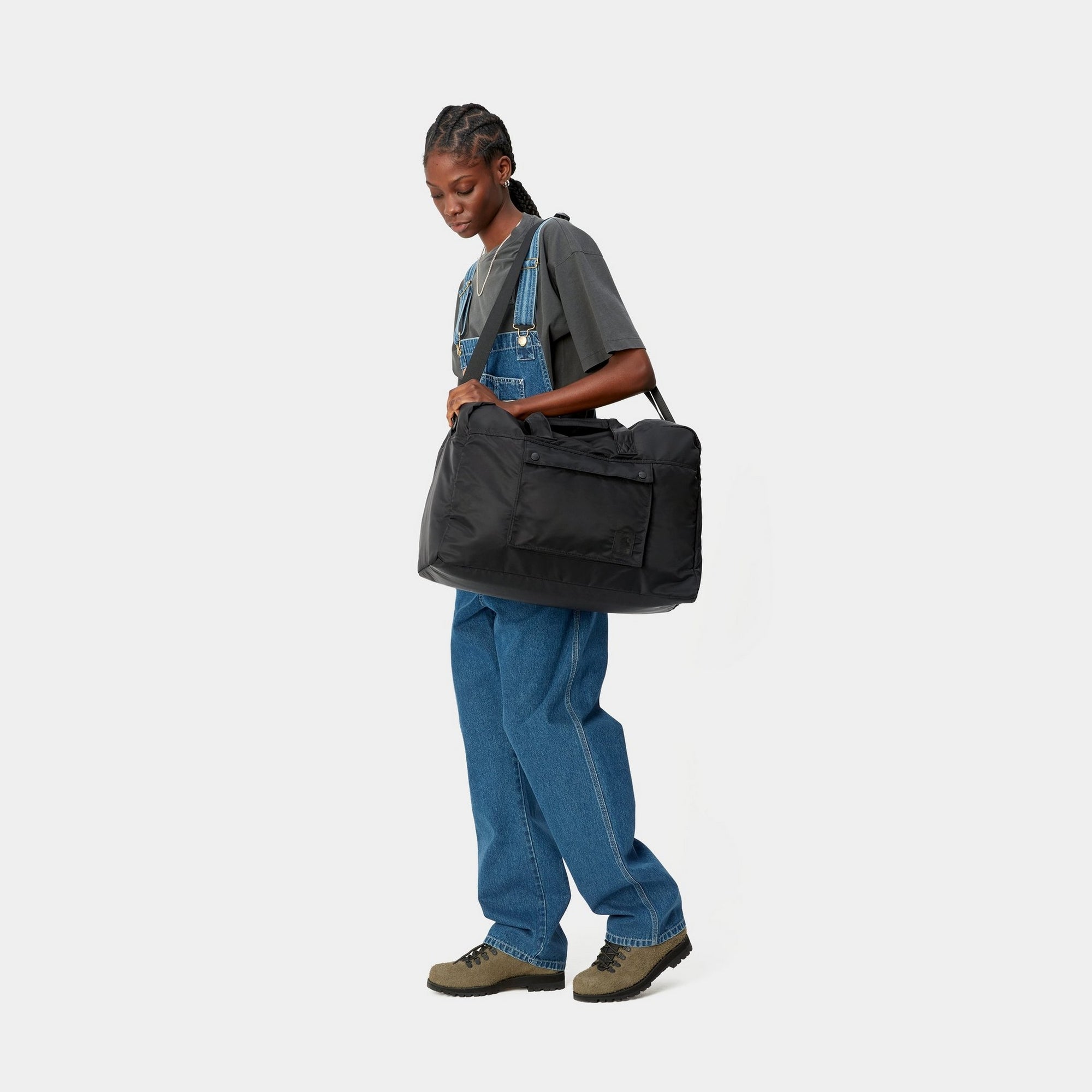 Otley Weekend Travel Duffle Bag - Large Black Carry-On Duffel for Gym, Work, Overnight Trips & Outdoor Adventures