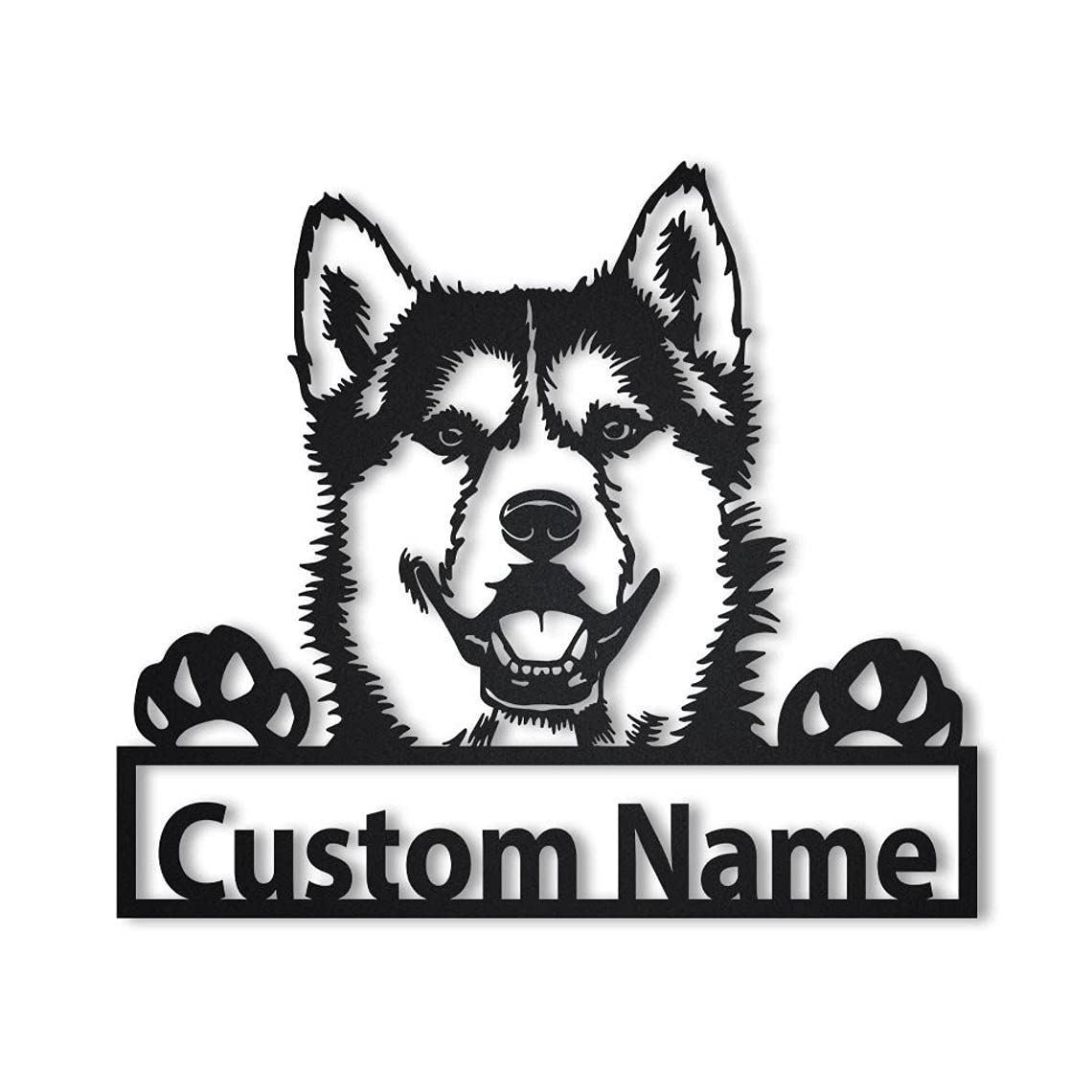 Custom Siberian Husky Dog Wooden Sign - Personalized Pet Memorial Art - Unique Dog Lover Gift for Home Decor, Birthday & Christmas Present - Perfect for Living Room, Bedroom or Office Wall