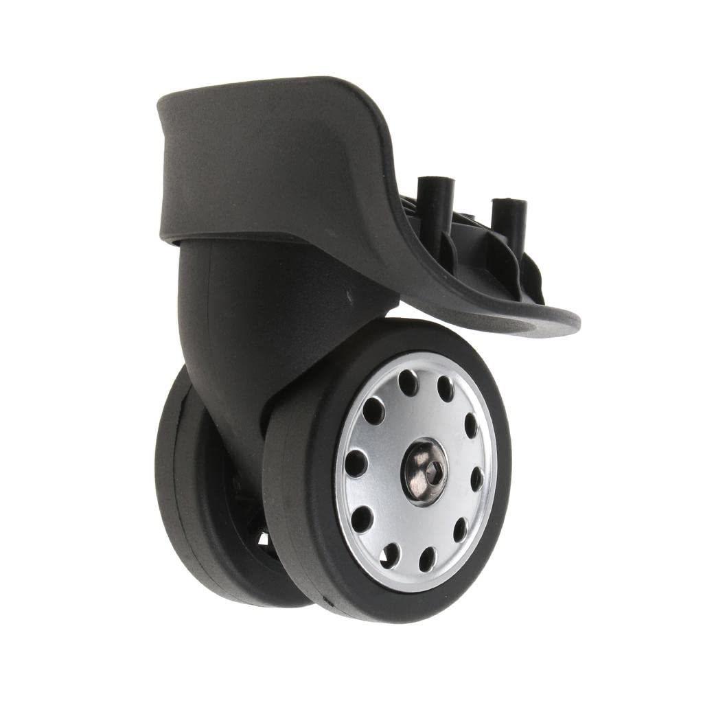 2 Pack Universal Replacement Luggage Wheels - Swivel Casters A88 L for Suitcases, Travel Bags & Rolling Cases - Easy DIY Repair for Smooth Traveling