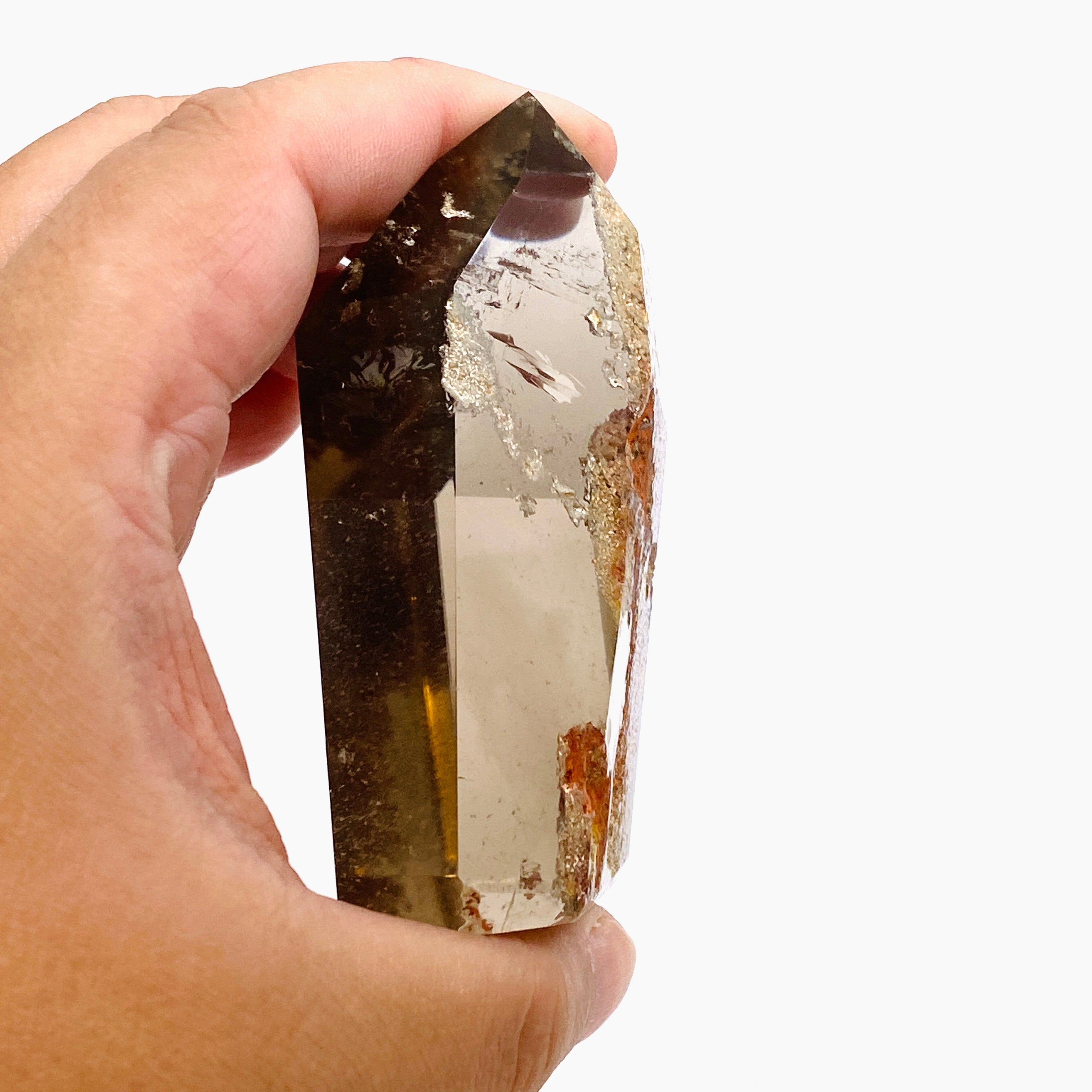 Smokey Inclusion Quartz Generator IQG 01 - Premium Crystal Healing Tool for Meditation, Energy Cleansing & Spiritual Growth - Perfect for Reiki, Yoga & Home Decor