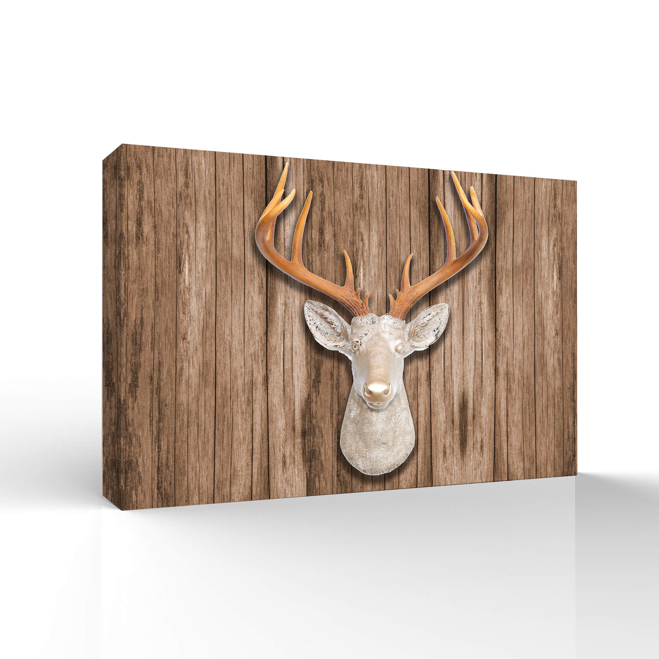 Wall26 Canvas Wall Art - Deer Animal Horn Giclee Painting - 16x24 Inches - Perfect for Bedroom, Living Room, and Home Decoration