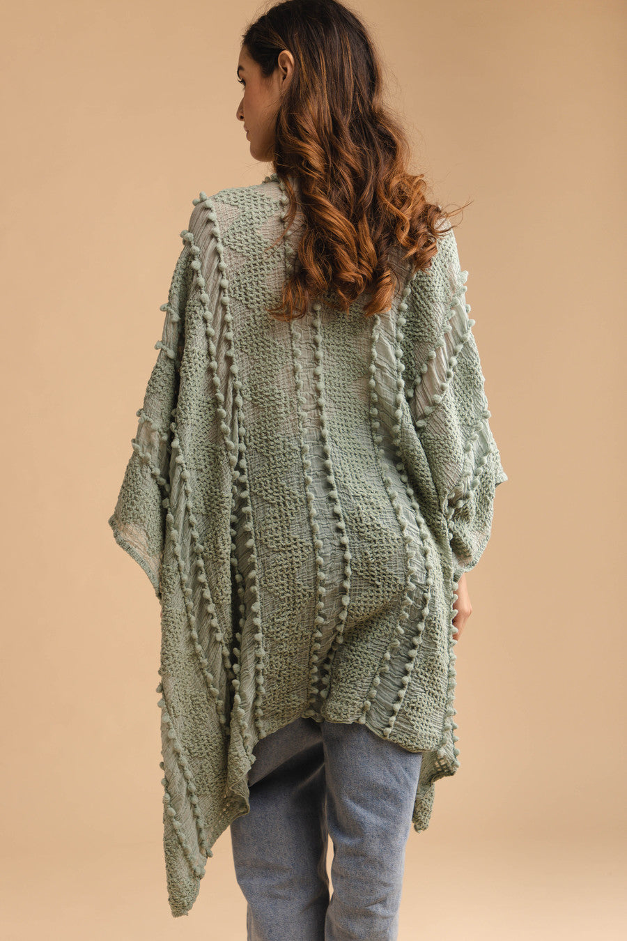 Bohemian Textured Kimono - Lightweight Floral Print Cover Up for Women | Perfect for Beach, Festival & Summer Outfits