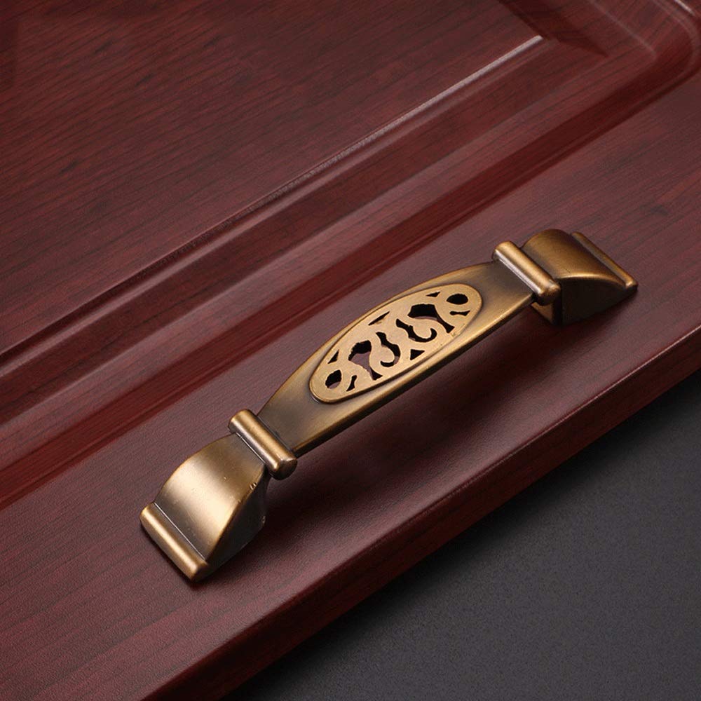 FMOGE 10-Pack Retro Cabinet Handles - Vintage Alloy Drawer Pulls for Kitchen, Wardrobe, Dresser & Bookcase | Durable Hardware for Home, Office & Cupboard Organization (Easy Installation & Stylish Upgrade)
