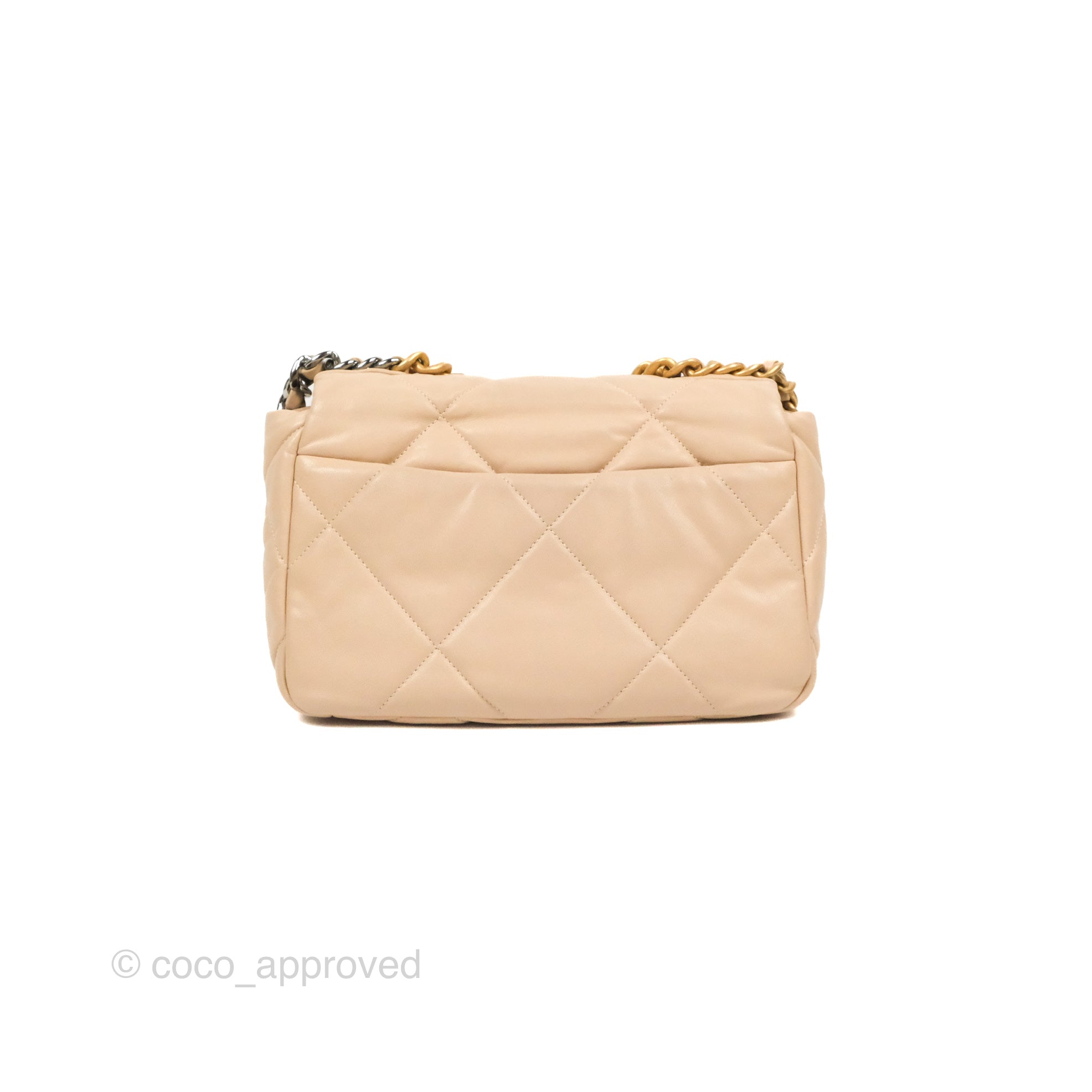 Chanel 19 Small Beige Handbag with Mixed Hardware - Luxury Crossbody Bag for Women, Perfect for Date Night & Special Occasions