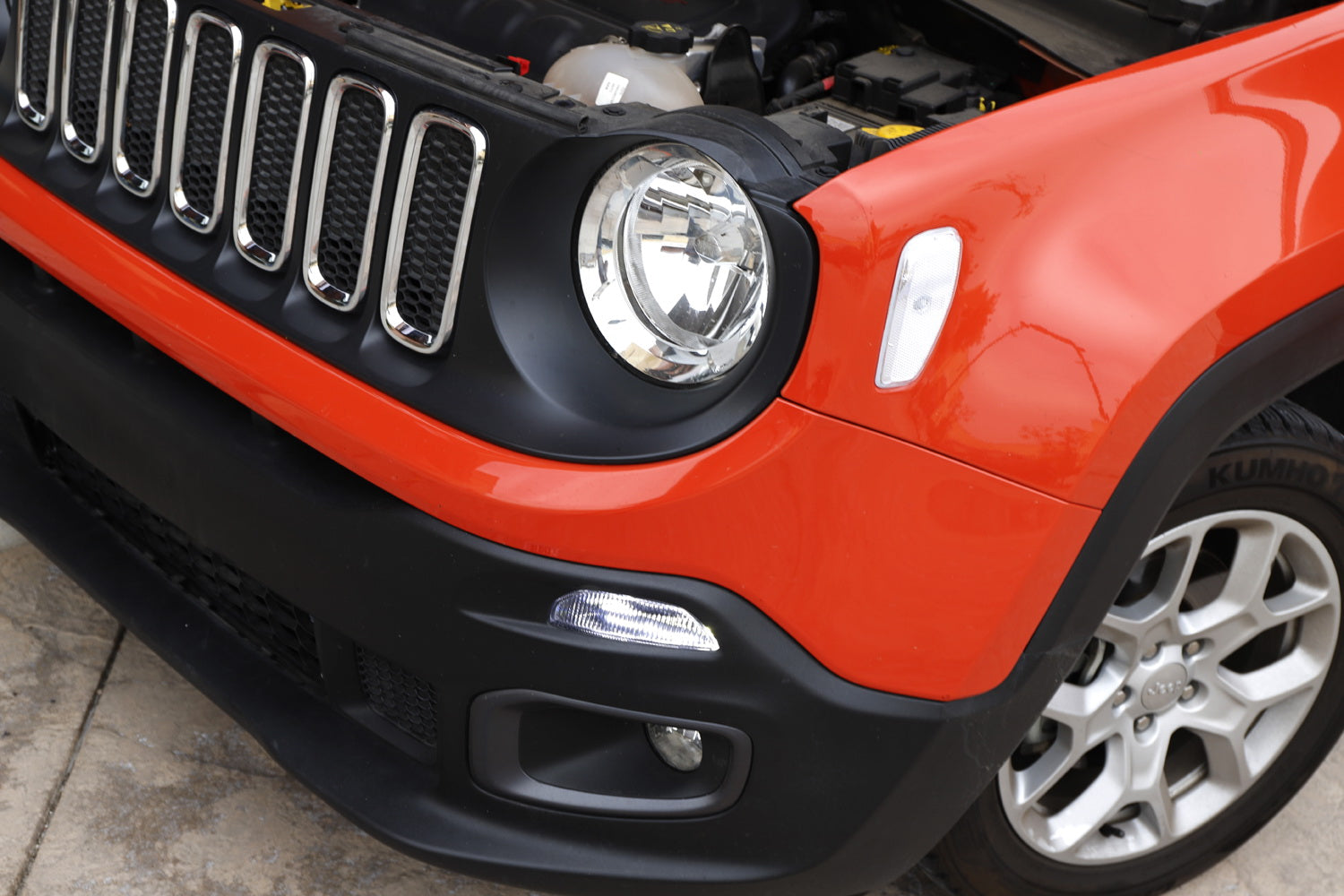 2015-2023 Jeep Renegade Clear Side Marker Lights with Amber LED Bulbs - DOT Compliant Replacement for Enhanced Visibility & Style | Perfect for Off-Roading, Night Driving & Custom Car Mods