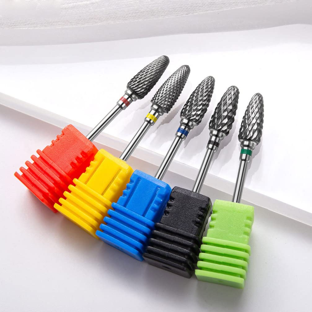 Professional Nail Drill Bits - Metal Tungsten Steel Alloy Manicure Grinding Heads for Portable Nail Polisher - Multi-Function Sanding Drill Tips for Salon & Home Nail Care - Perfect for Acrylic, Gel & Natural Nails