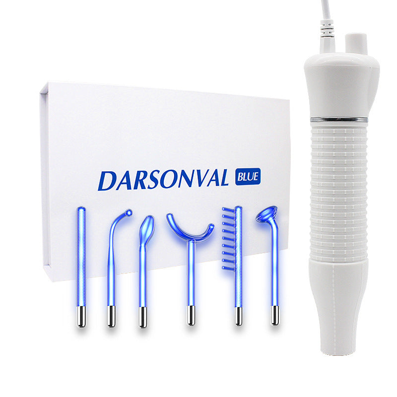 6 Piece High Frequency Electrotherapy Ozone Skin Care Machine - Professional Facial Rejuvenation Device for Acne, Wrinkles & Anti-Aging - Perfect for Home Spa & Salon Treatments