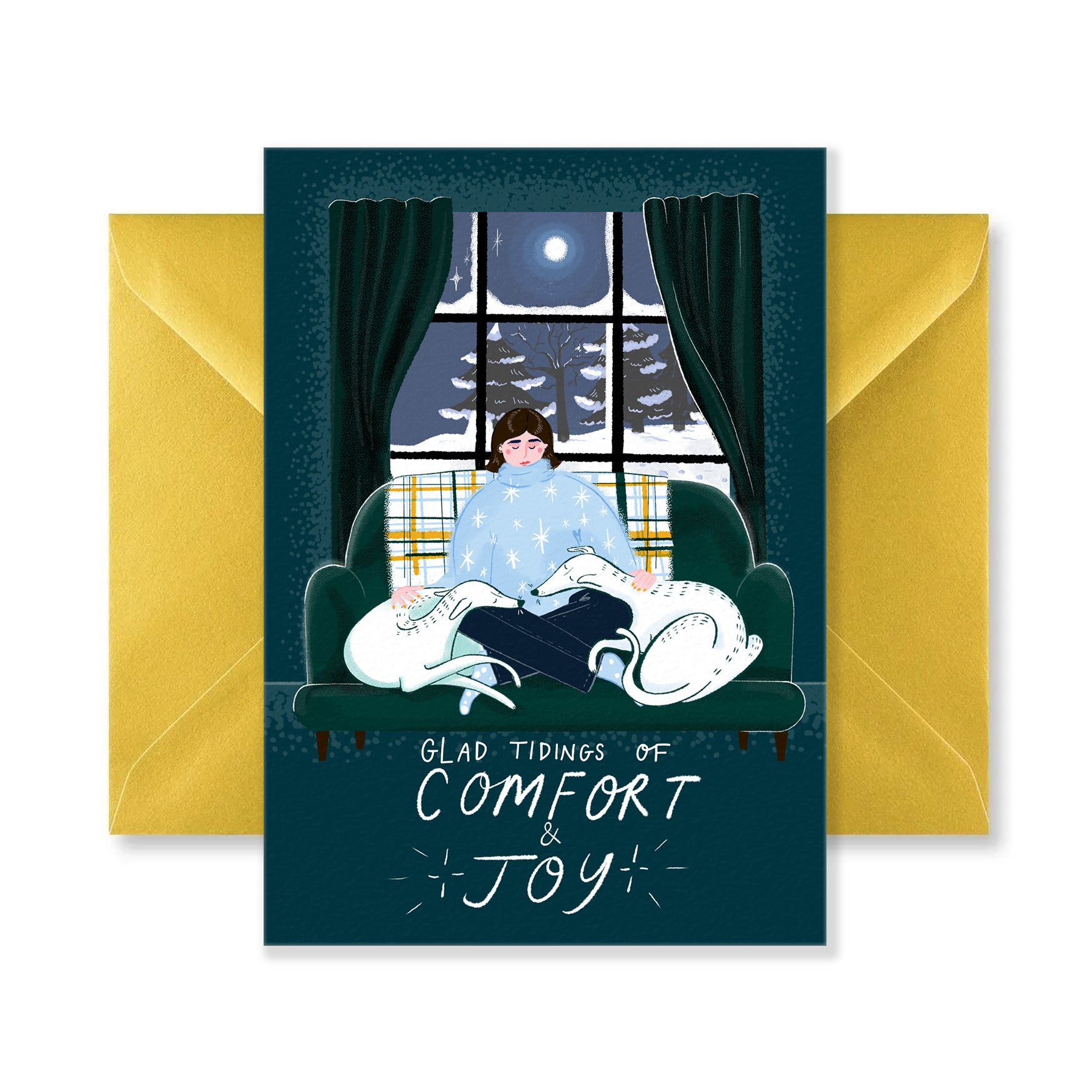 Bryony Moss Comfort & Joy Greeting Card - Heartwarming Blank Note Cards for Birthdays, Thank You, Sympathy & All Occasions - Perfect for Handwritten Messages & Special Moments