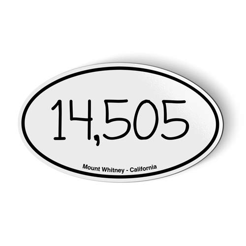 Mount Whitney Oval Stickers & Tees - 3