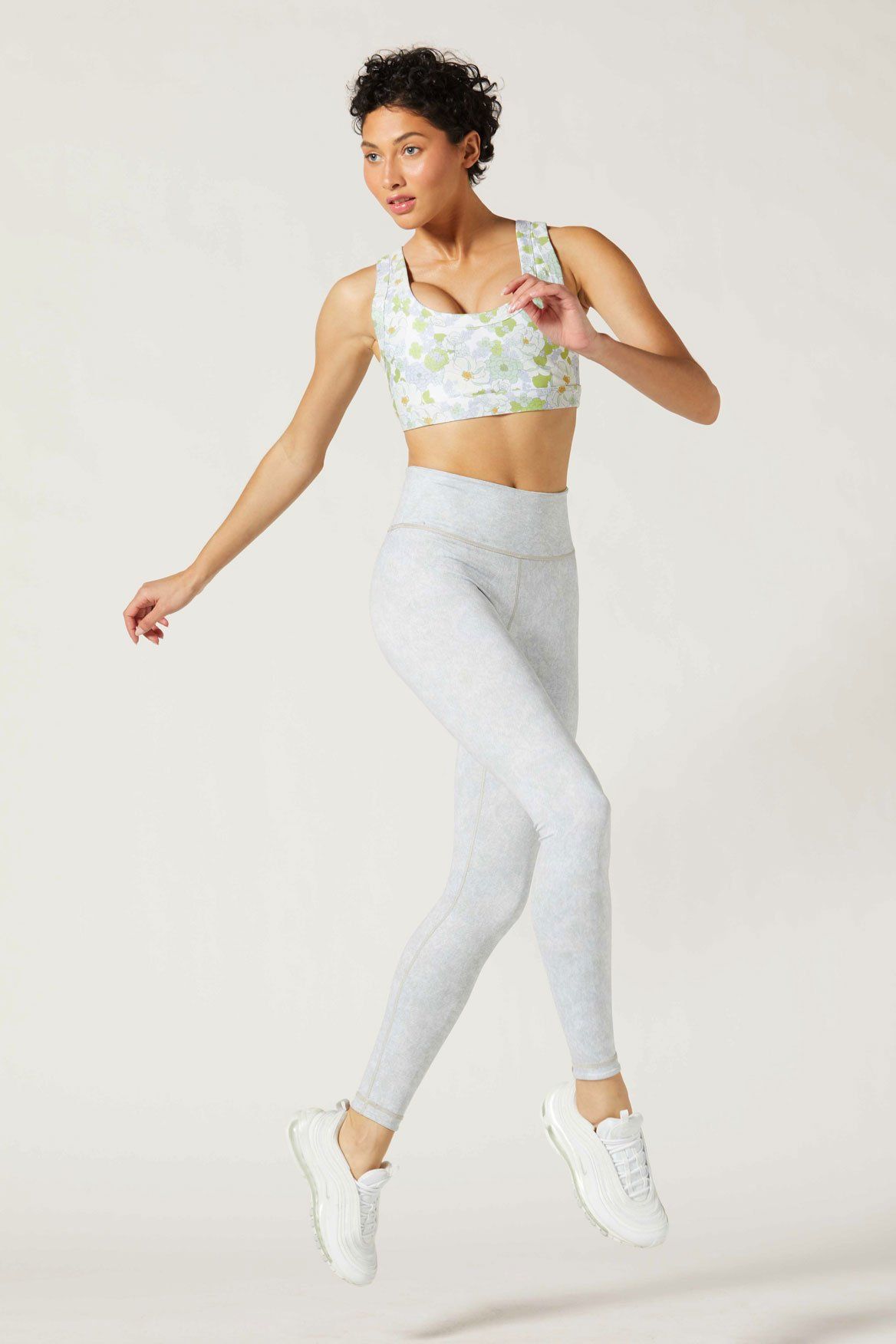 High Waist Reversible Leggings for Women - 1966 Mint Green Yoga Pants with Pockets | Comfortable Workout Tights for Running, Gym & Lounge Wear