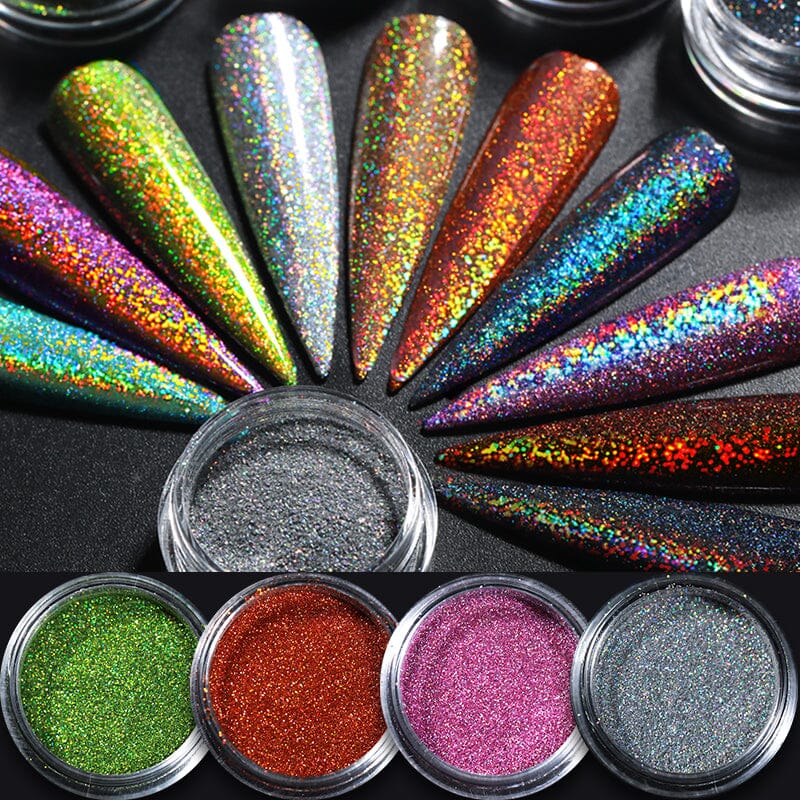 Iridescent Glitter Powder for DIY Crafts - Shimmering Cosmetic Glitter for Nails, Makeup, Resin Art, Slime & Body Art - Premium Fine Sparkle Dust for Creative Projects