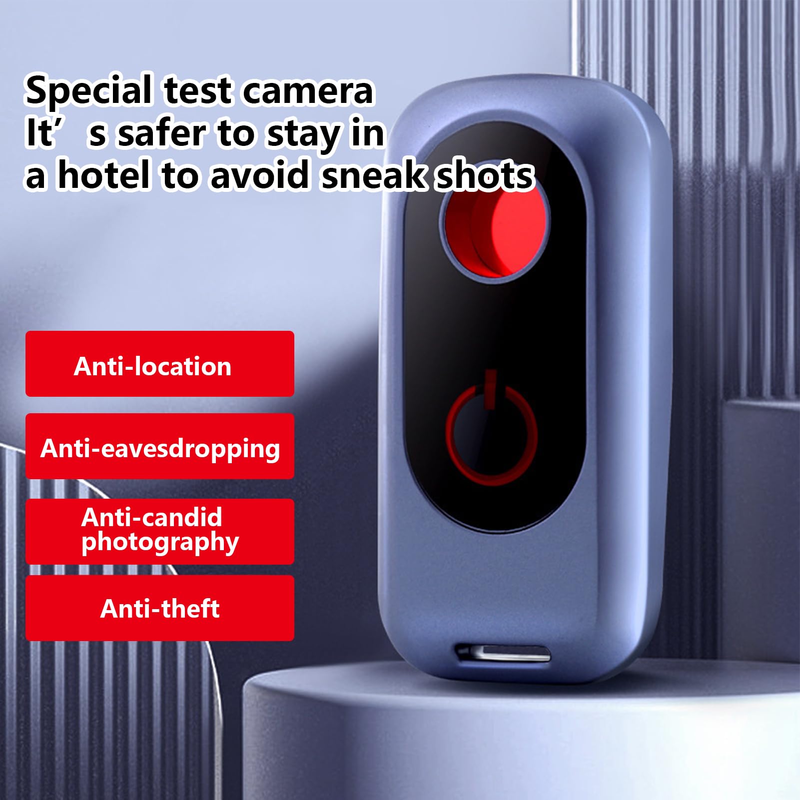 Compact Hotel Room Camera Detector - Anti-Spy GPS Tracker Finder with 720-Hour Battery Life | Privacy Protection Device for Travel, Business & Home Security