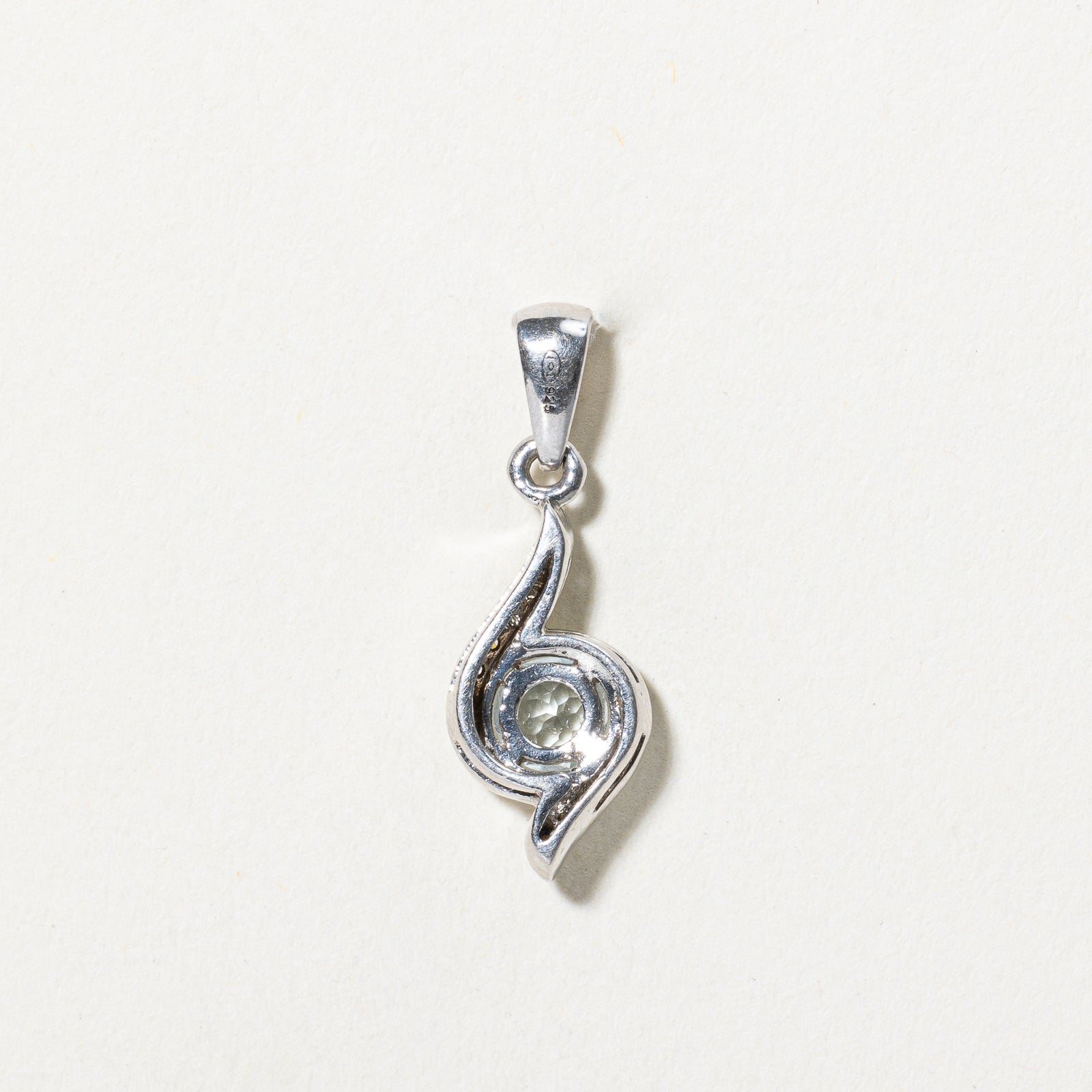 Exquisite 0.30ct Aquamarine & 0.01ct Diamond Pendant Necklace - 925 Sterling Silver Jewelry for Women - Perfect Gift for Birthday, Anniversary & Valentine's Day