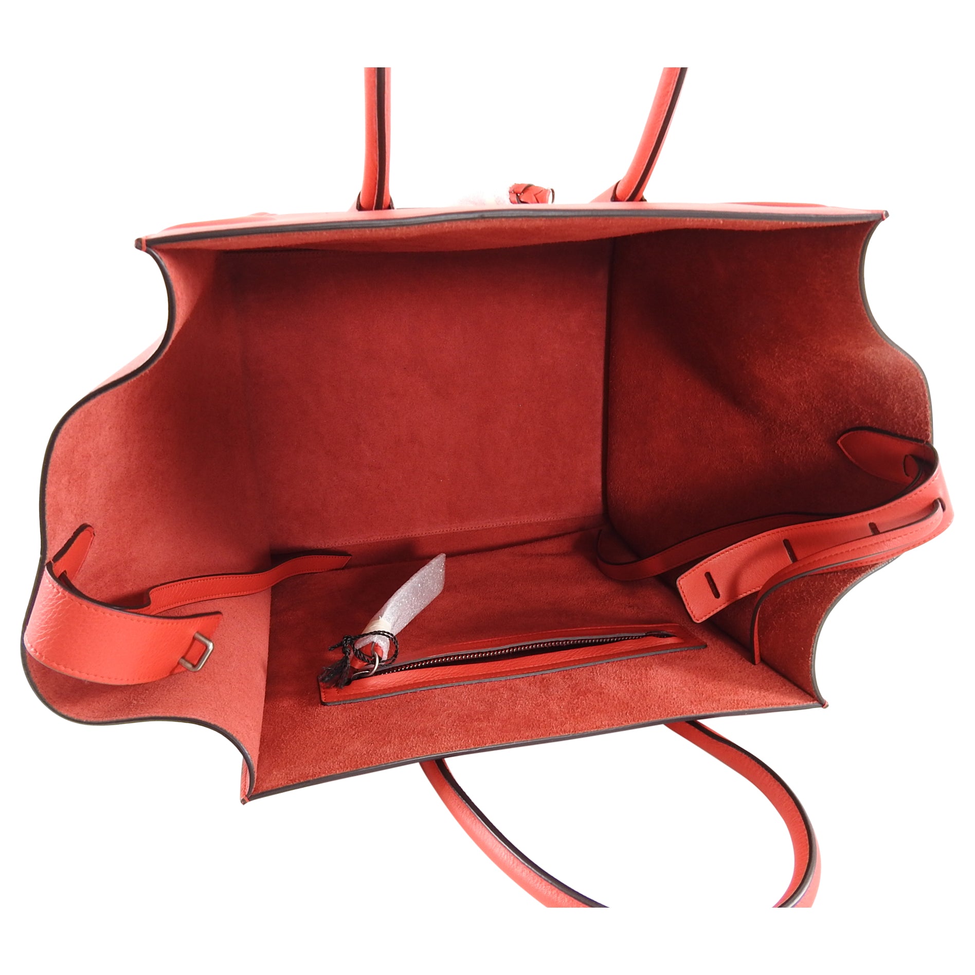 Celine Red Medium Phantom Tote Bag - Genuine Leather Luxury Handbag for Women - Perfect for Work, Travel & Everyday Use