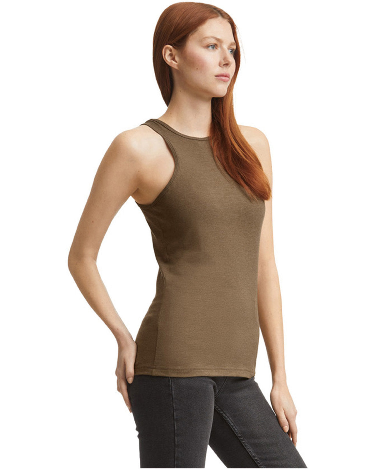American Apparel 101CVC Women's Racerback Tank Top - Soft Cotton Blend, Breathable & Comfortable for Workouts, Yoga, and Casual Wear