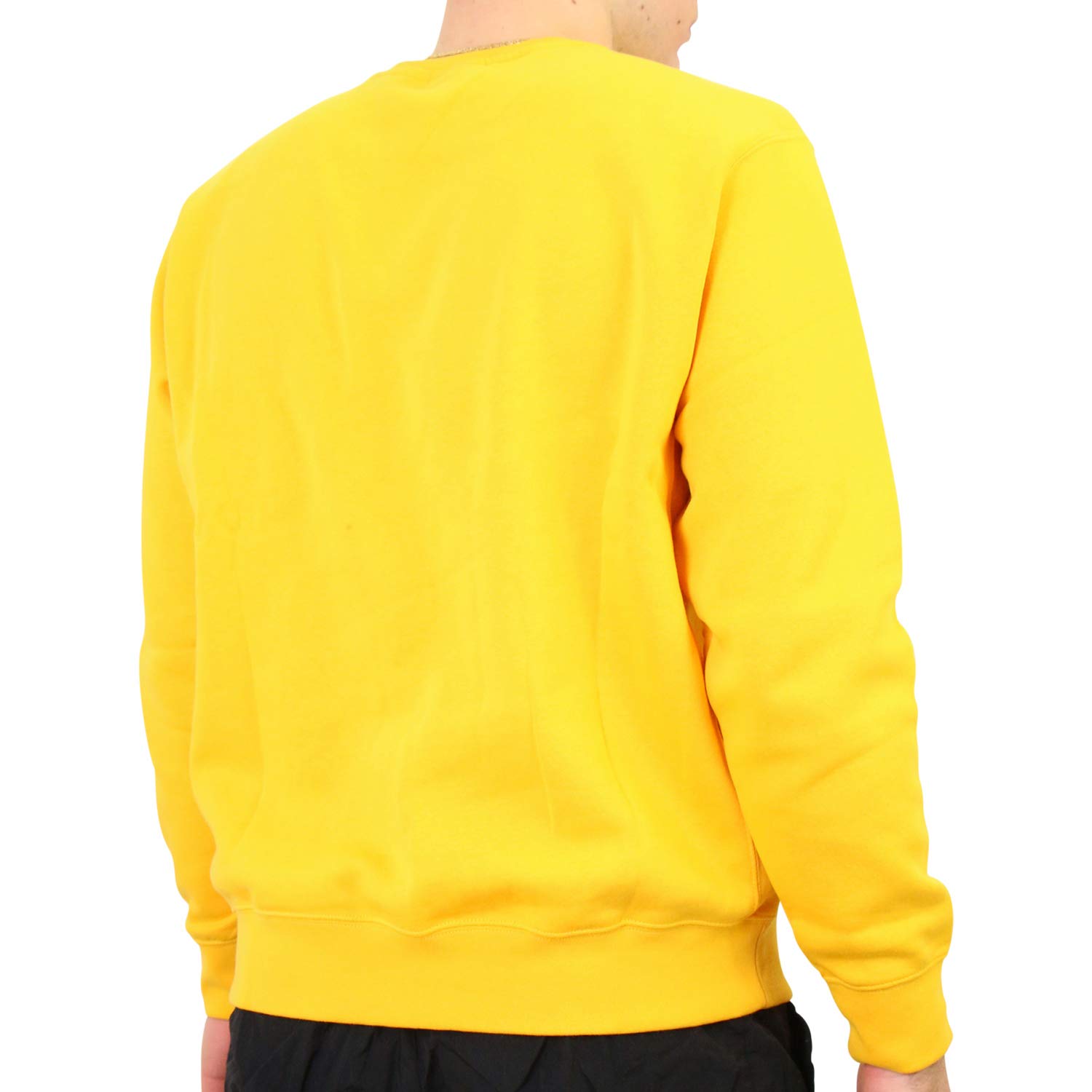 Nike Sportswear Club Fleece Crew Sweatshirt for Men & Women - BV2662-739 University Gold/White - Cozy Casual Pullover for Gym, Running, Streetwear & Everyday Comfort