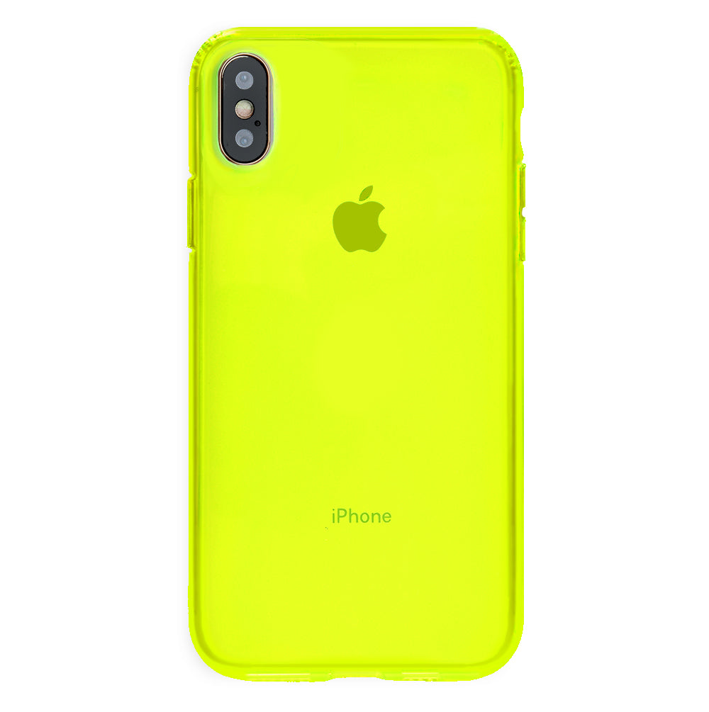 Neon Yellow Clear iPhone Case - Shockproof & Slim Protective Cover for iPhone [Model] - Perfect for Outdoor Activities, Sports & Daily Use