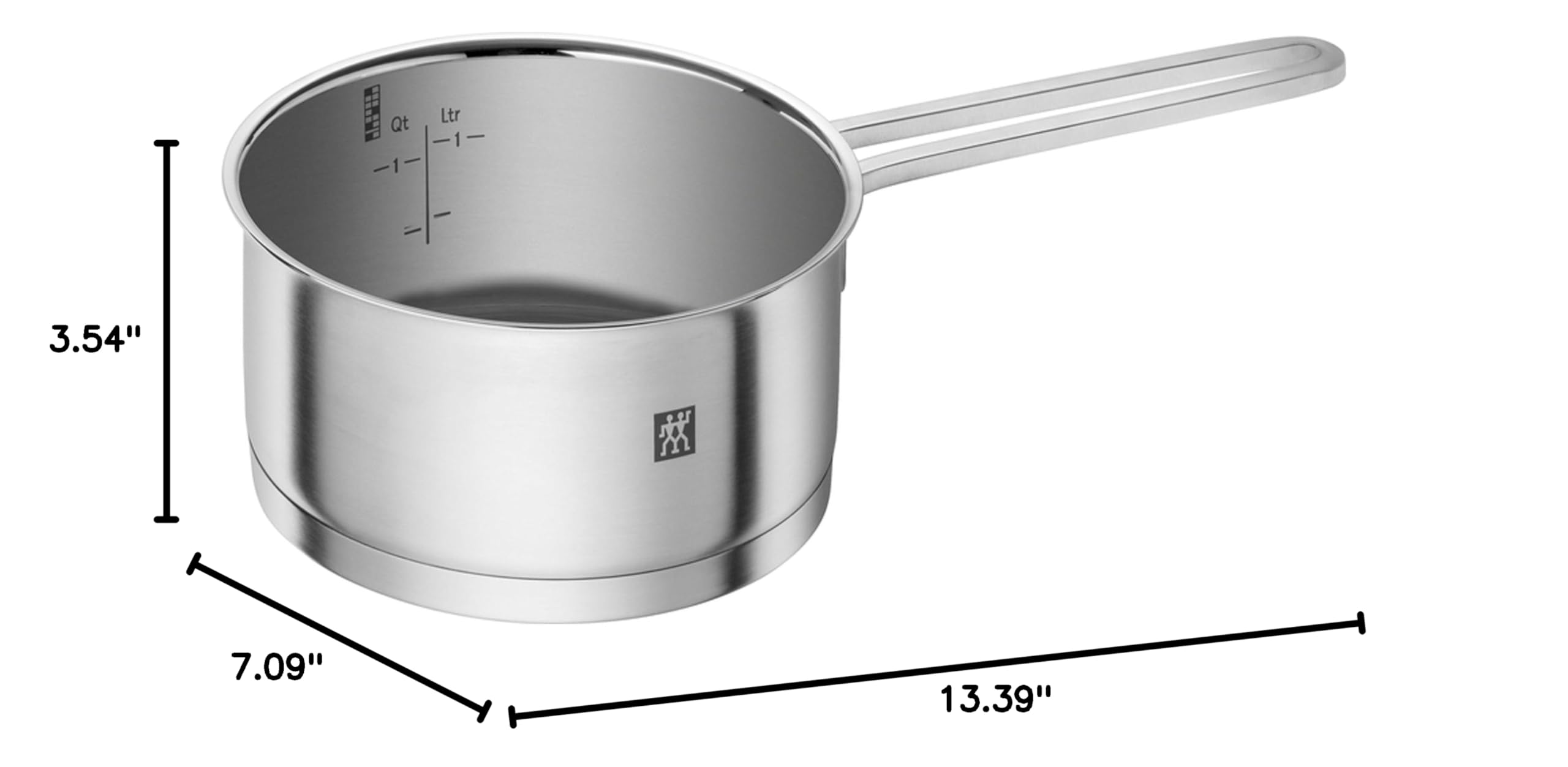 ZWILLING 66245-161-0 Time Stainless Steel Saucepan 16 cm with Lid - Premium Matt Finish for Professional Cooking & Home Kitchen Use