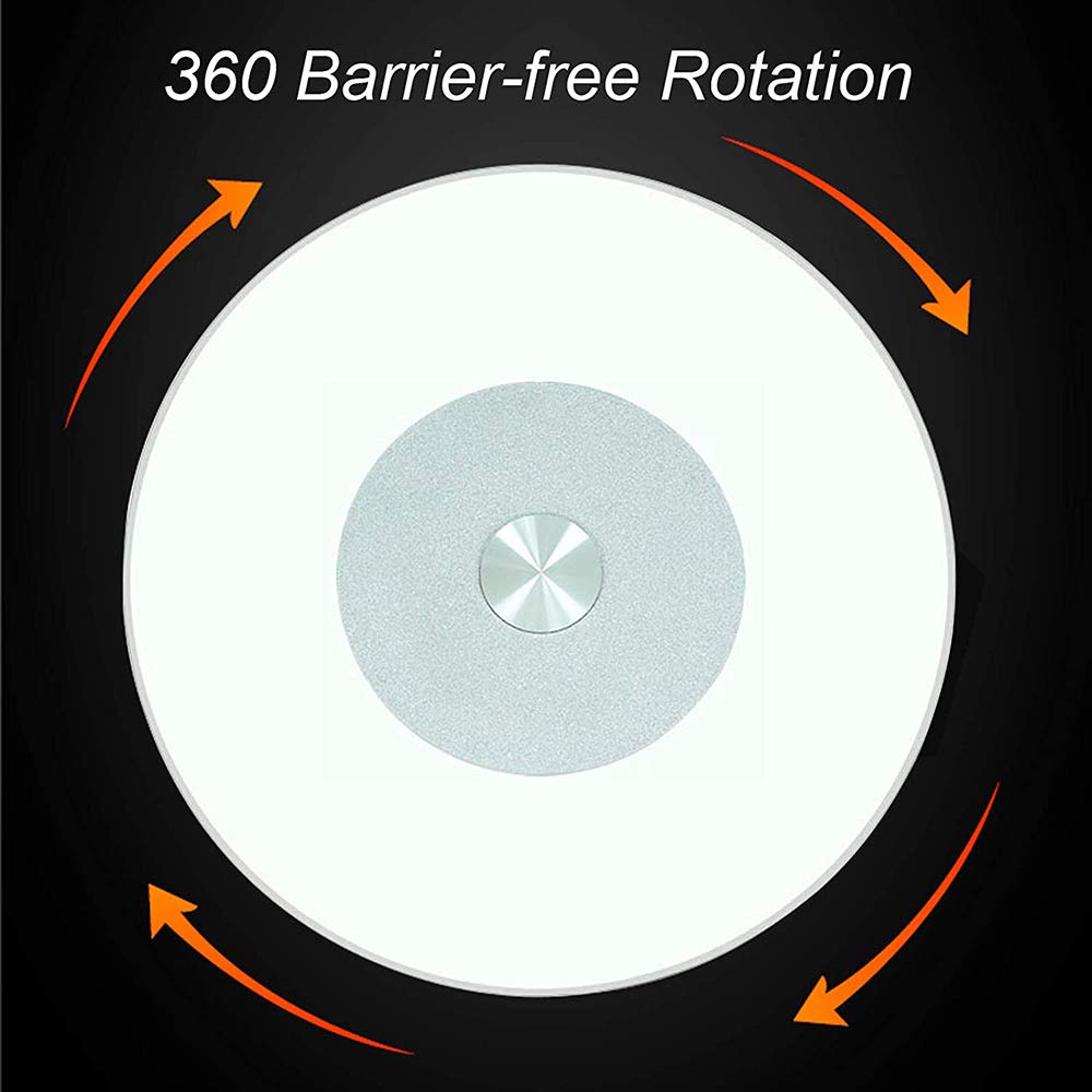 24 Inch Round Rotating Tray - Tempered Glass Lazy Susan Turntable with Silent Metal Base for Dining Table | Smooth Serving Plate, Easy to Clean | Perfect for Family Meals, Buffets & Entertaining Guests