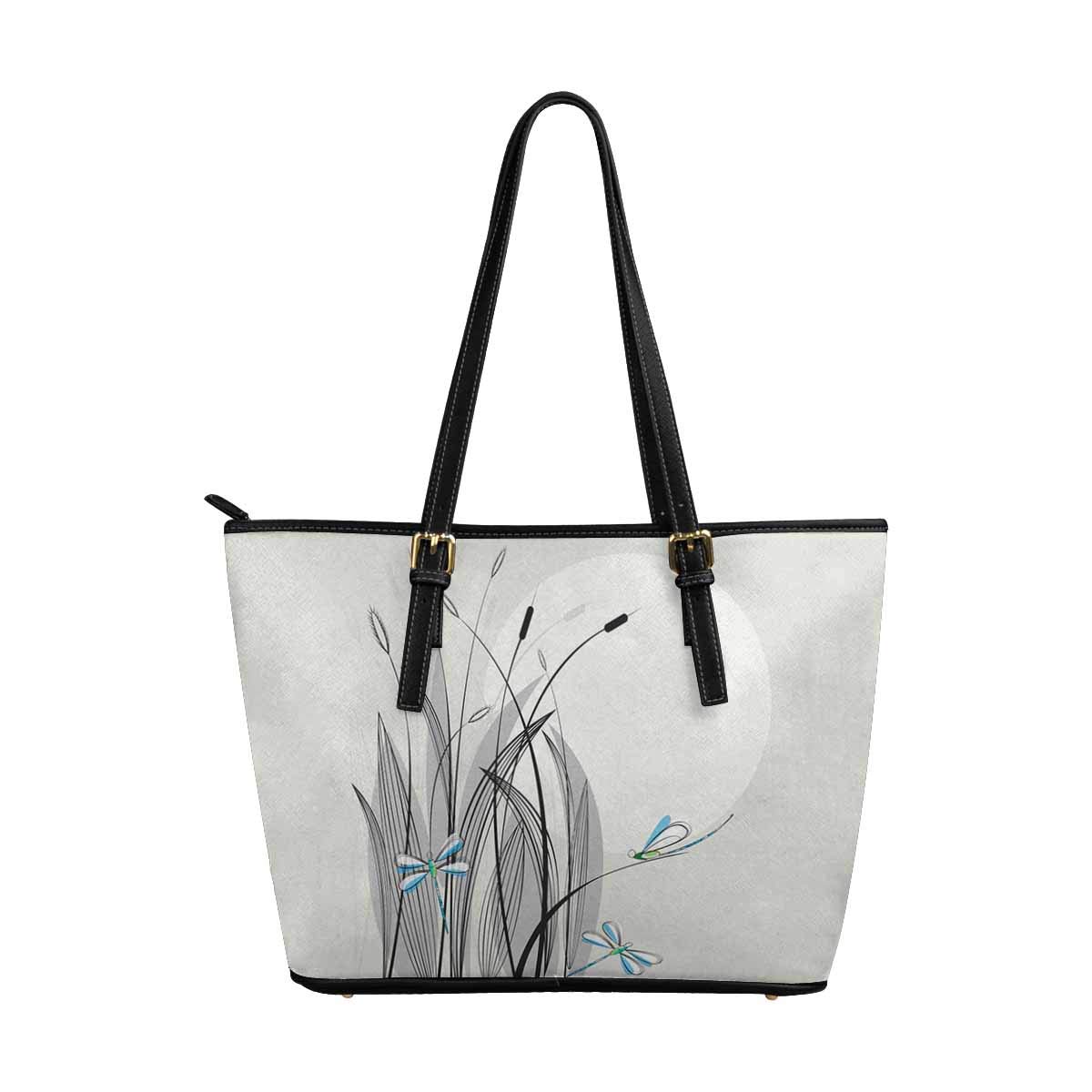 Vintage Dragonfly Butterfly Floral Leather Tote Shoulder Bag for Women - Stylish Handbag for Work, Travel & Everyday Use