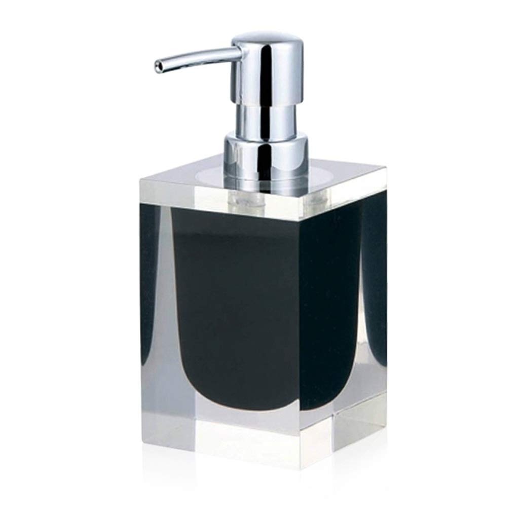 IAOHUO Soap Dispenser for Kitchen & Bathroom - Black Liquid Dispenser for Countertops