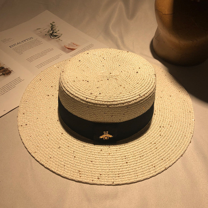 Stylish Women's Straw Hat for Summer - Wide Brim Beach Hat for Sun Protection - Perfect for Vacation, Poolside, and Outdoor Activities