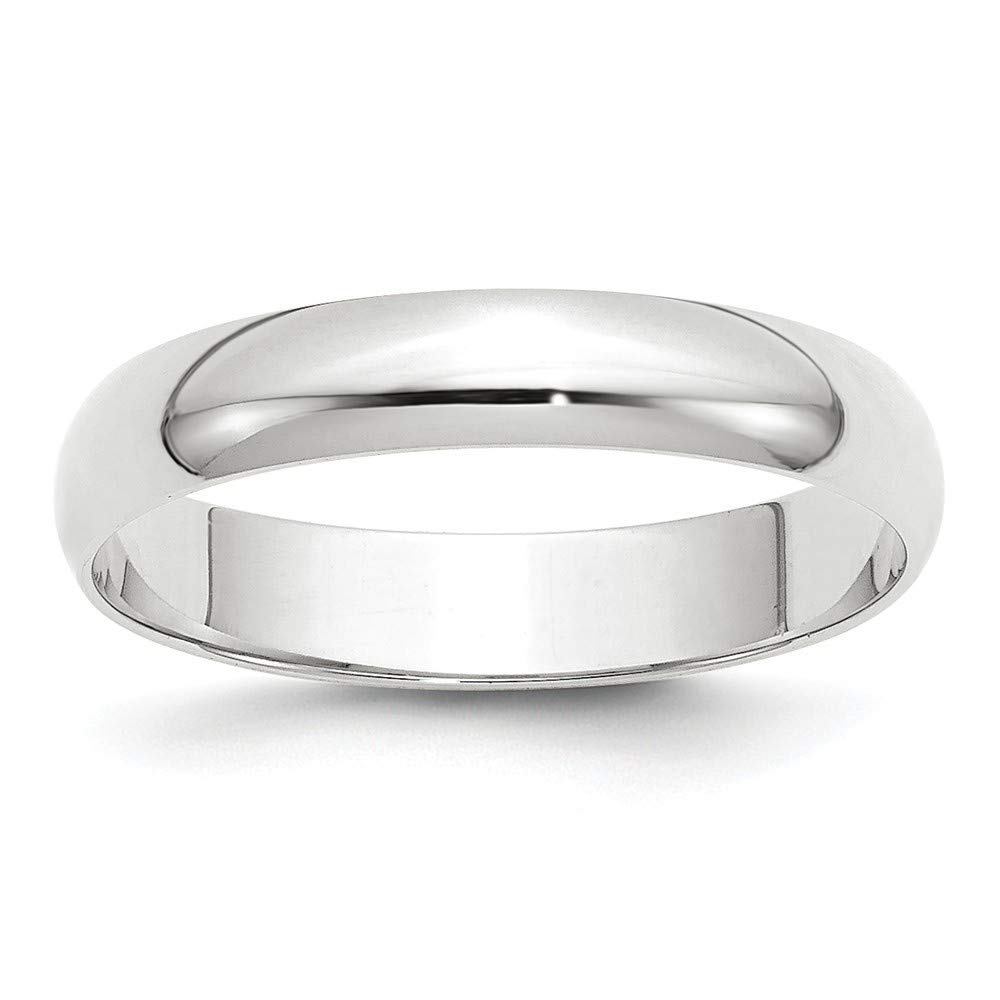 10K Gold Half Round Band Ring for Women - White, Yellow & Rose Gold, 2mm to 8mm Width, Sizes 4-10 - Elegant Wedding, Anniversary & Everyday Jewelry Gift