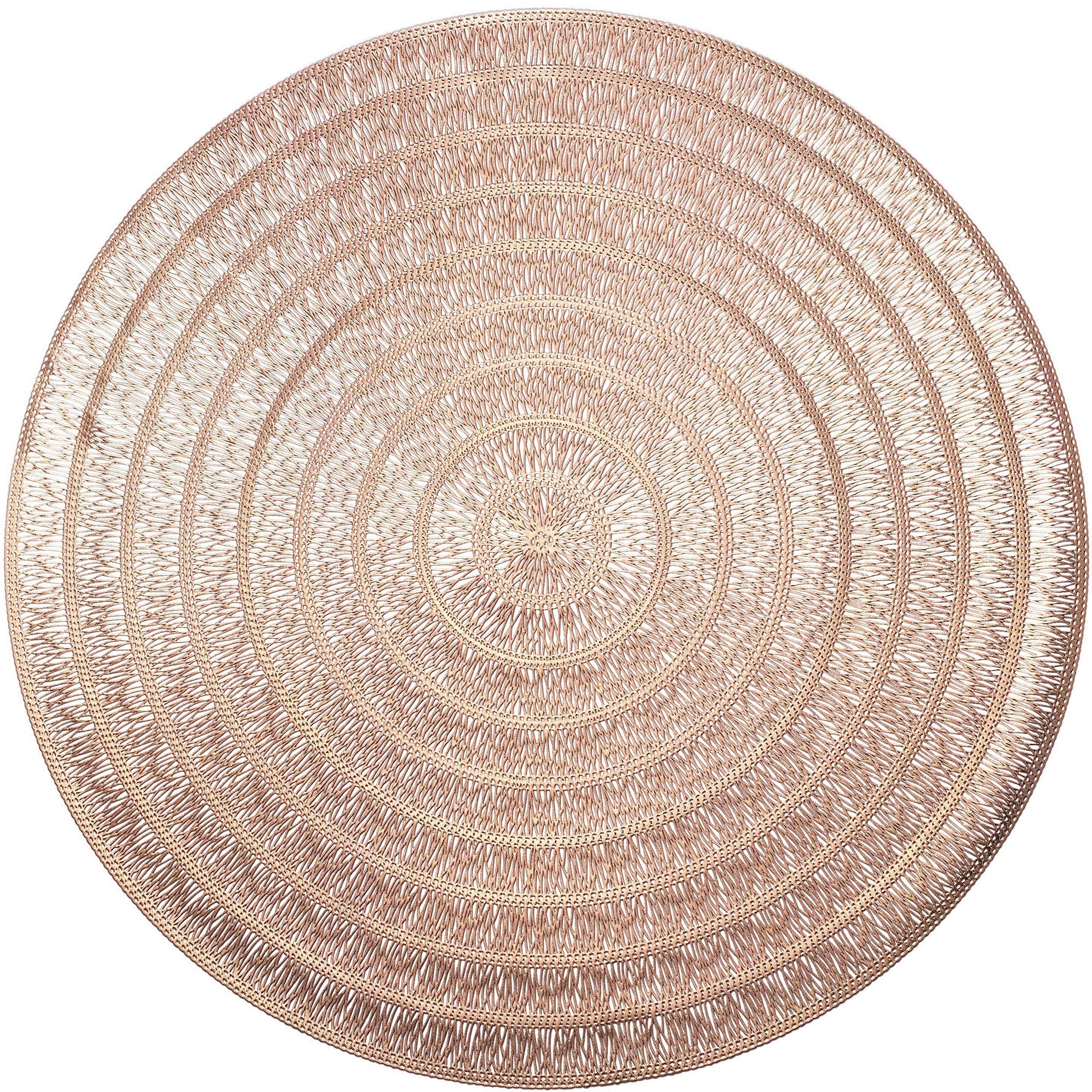 120-Piece Pressed Vinyl Metallic Placemats Set - Elegant Rose Gold Wedding Table Decor for Banquets, Parties & Home Dining - Waterproof & Reusable Table Mats
