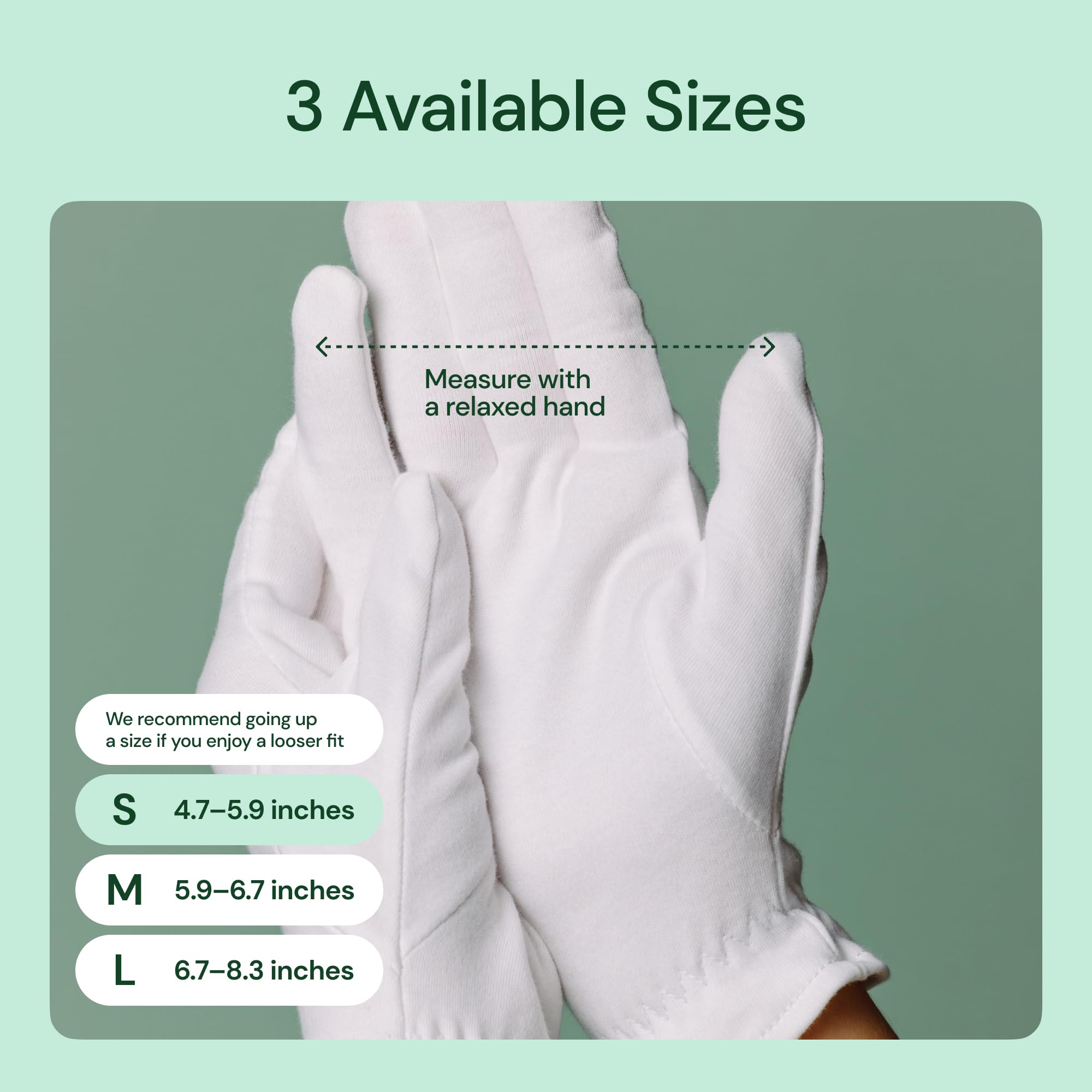 Clearbody Organics Small White Organic Cotton Gloves 5 Pairs (10 Pcs) – 100% Organic Cotton Moisturizing Gloves for Dry & Cracked Hands – Reusable Hand Care Treatment – Perfect for Nighttime Moisturizing & Skin Repair