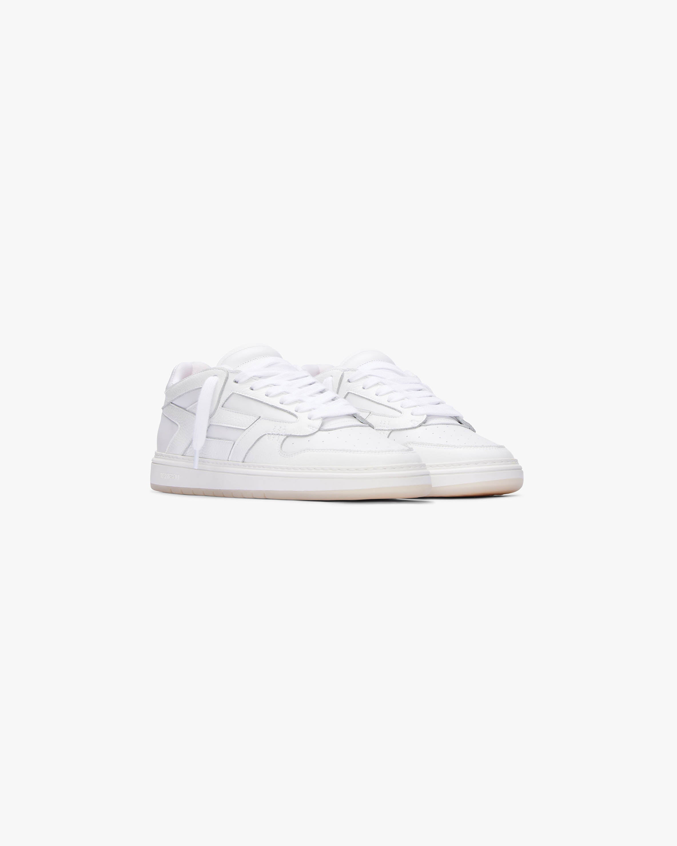 Reptor Low Flat White Sneakers - Lightweight Comfortable Casual Shoes for Men & Women - Perfect for Walking, Running, and Everyday Wear
