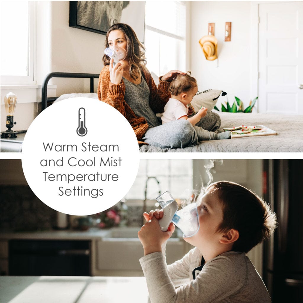 Crane Cordless Warm & Cool Mist Inhaler for Adults & Kids - Portable Humidifier for Home, Office, and Travel - Relieves Dry Air, Congestion & Allergies