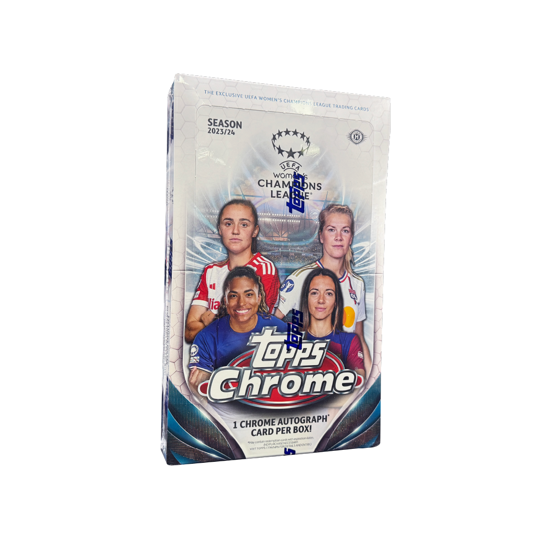 2023-24 Topps Chrome UEFA Women's Champions League Hobby Box - Collectible Soccer Trading Cards for Fans & Investors - Perfect for Card Collecting, Fantasy Leagues & Sports Memorabilia Displays