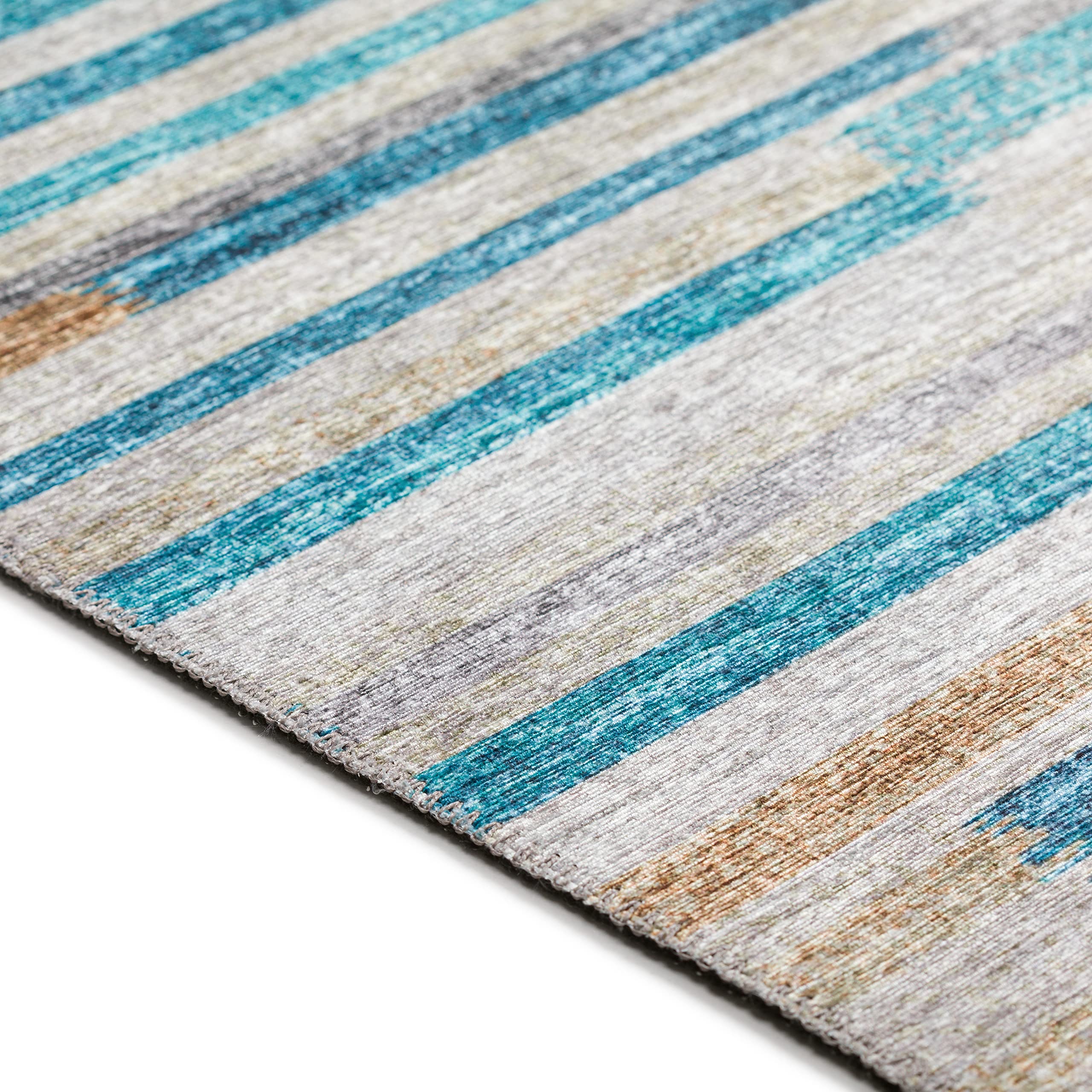 Addison Rugs Yuma AYU38 Blue 9' x 12' Area Rug - Soft Modern Boho Rug for Living Room, Bedroom & Office Decor